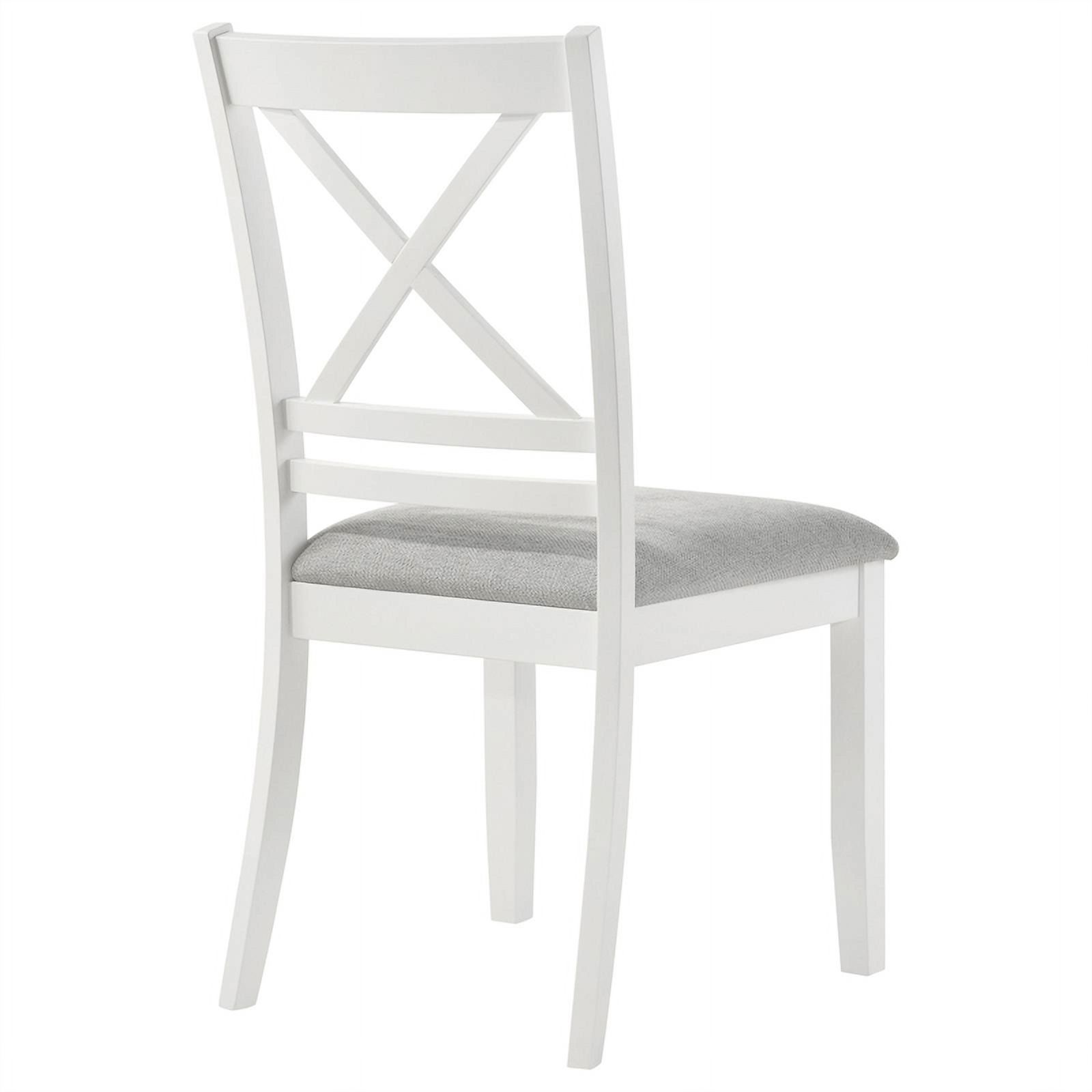 Hollis Cross Back Wood Dining Side Chair White (Set of 2) - Image 4