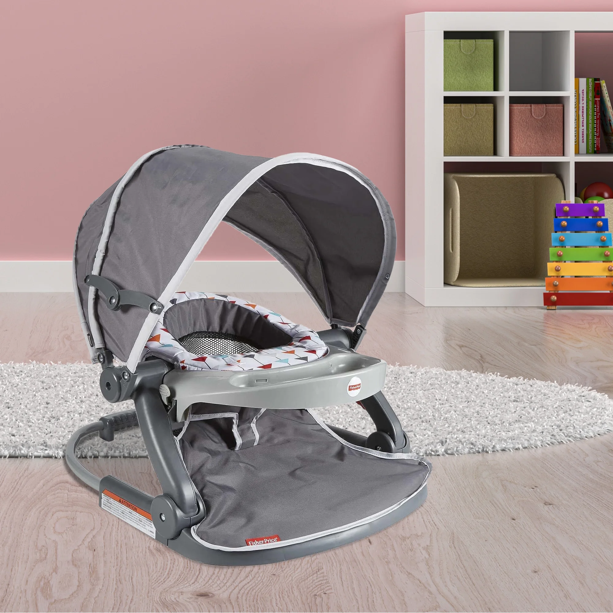 Fisher-Price Foldable Baby Travel Chair On The Go Sit Me Up Floor Seat - Image 7