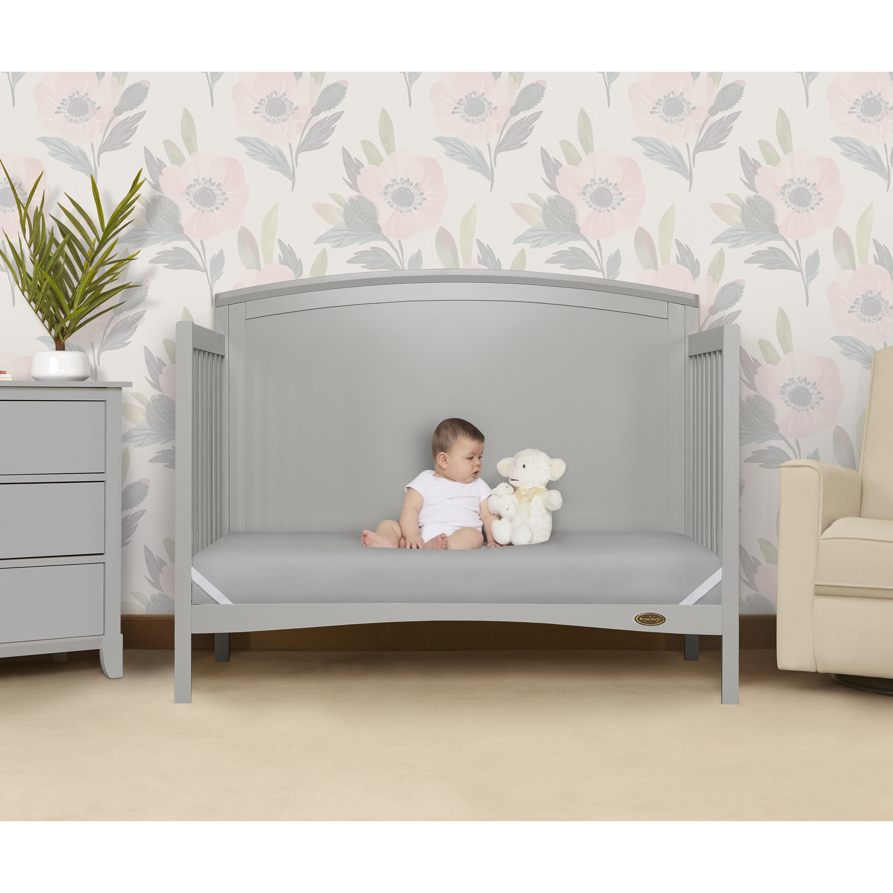 Dream on Me Starbright Breathable Foam Crib & Toddler Mattress in Grey (Fits Full Size Cribs and Toddler Beds) - Image 4