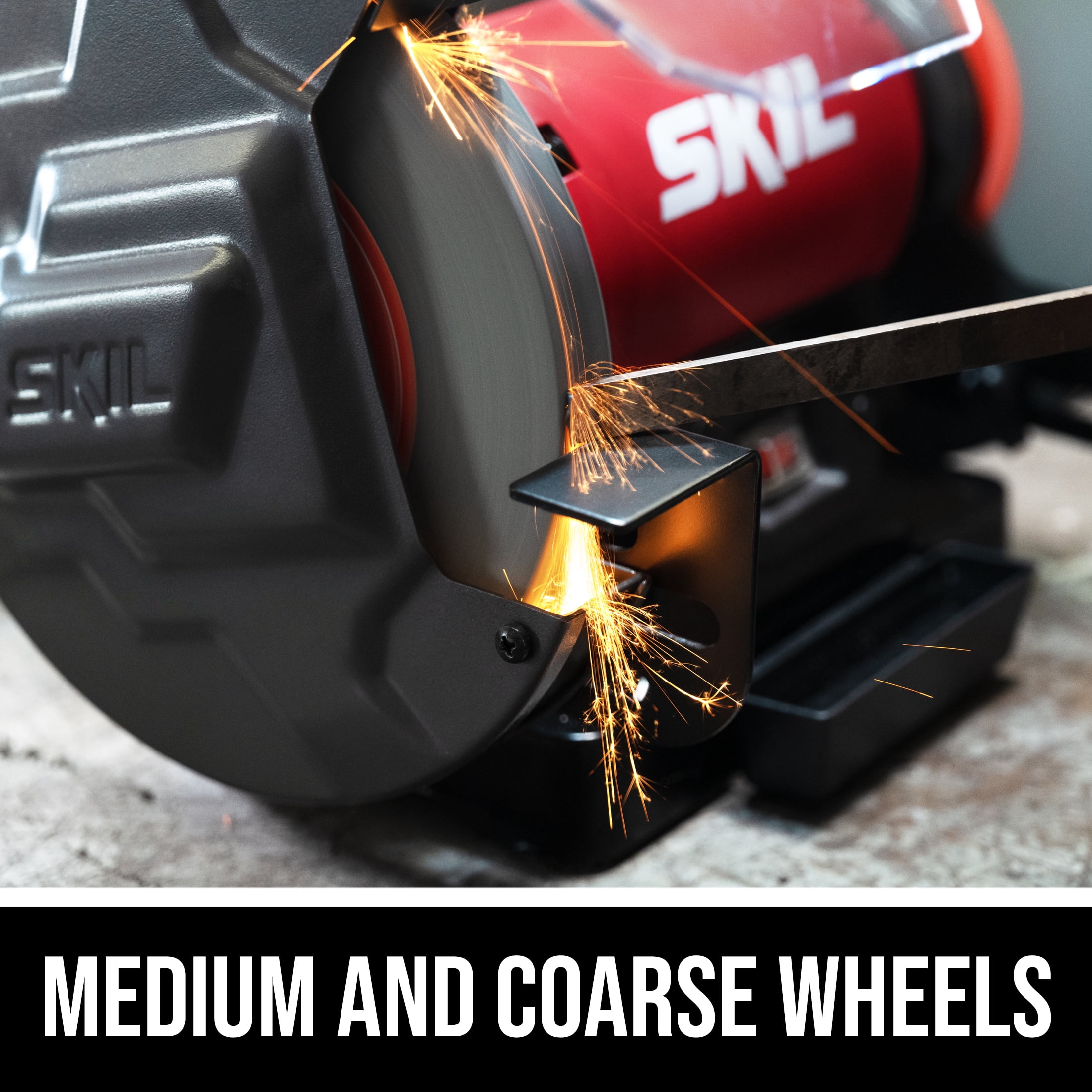 SKIL BI9502-00 3.0 Amp 8'' Benchtop Grinder with LED Light - Image 2