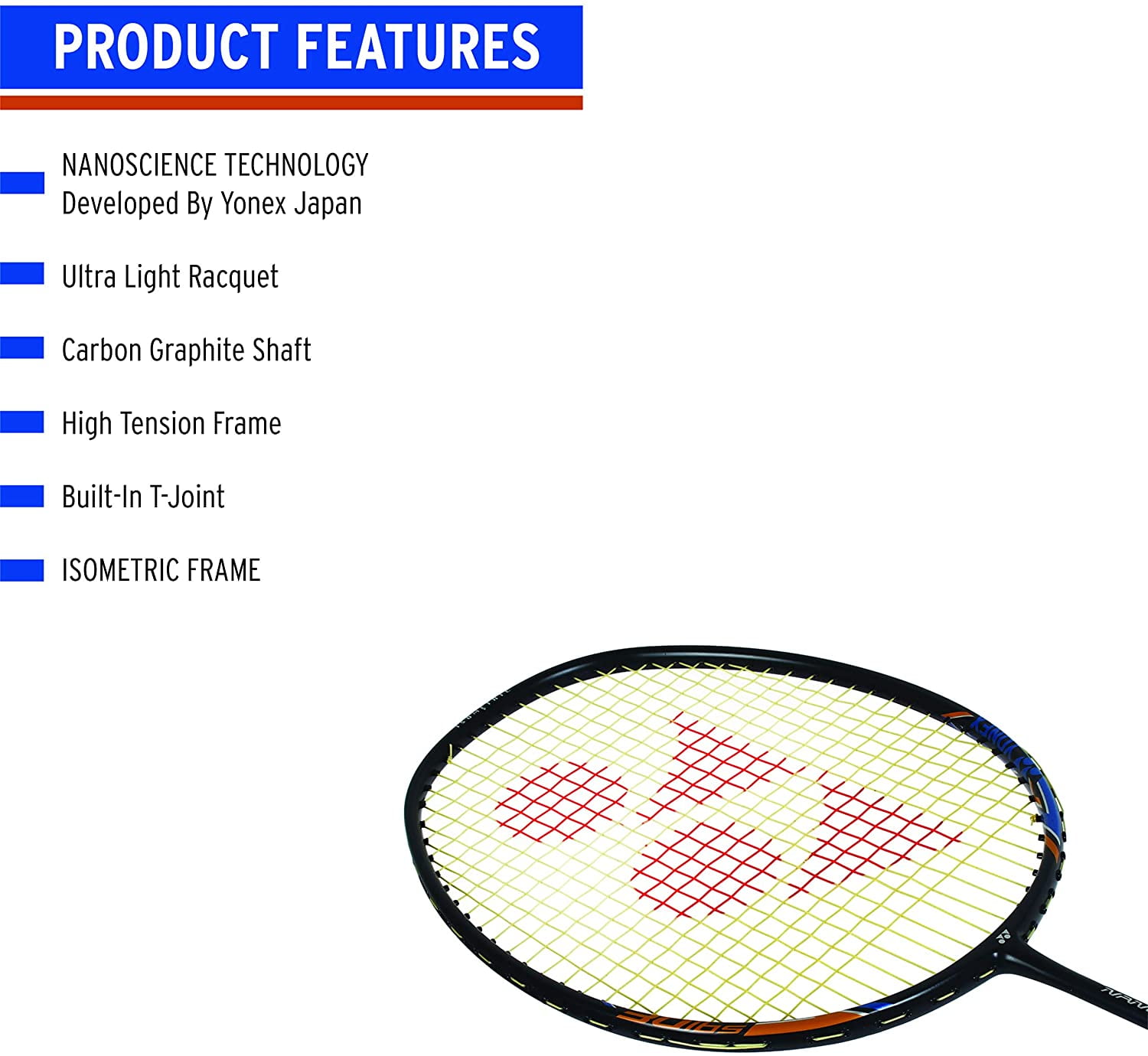 YONEX Nanoray Light 18i Graphite Badminton Racquet (Black) - Image 3
