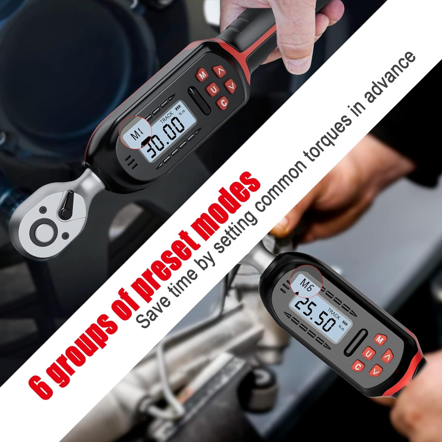 vanpo, 1/4 inch LED, Digital Torque Wrench, 13.78 inch - Image 6