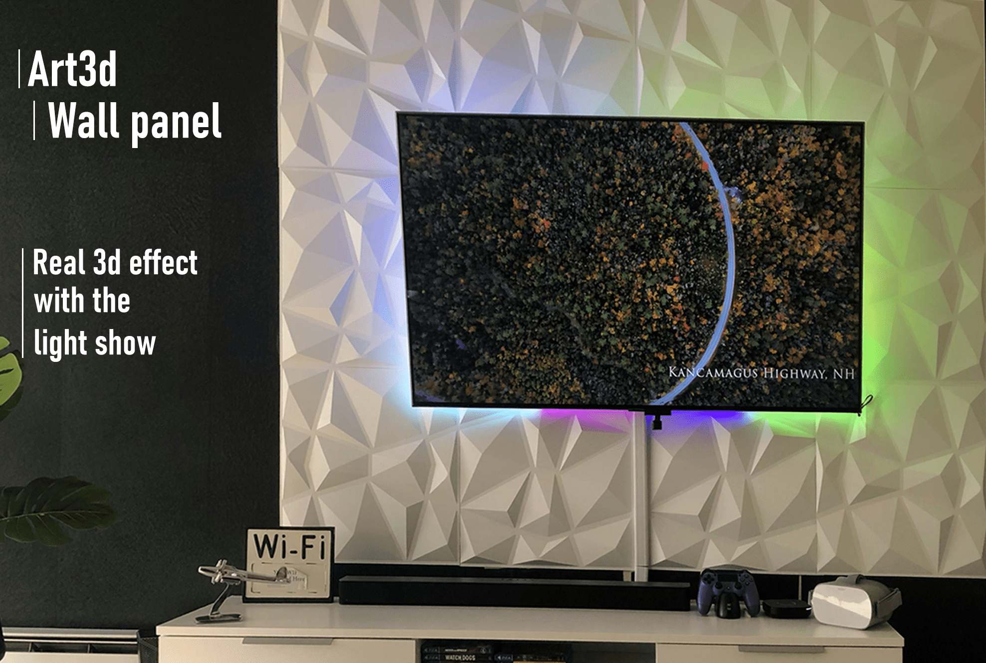 Art3d 19.7 in. x 19.7 in PVC 3D Wall Panel (12-Pack) Tile in White - Image 3