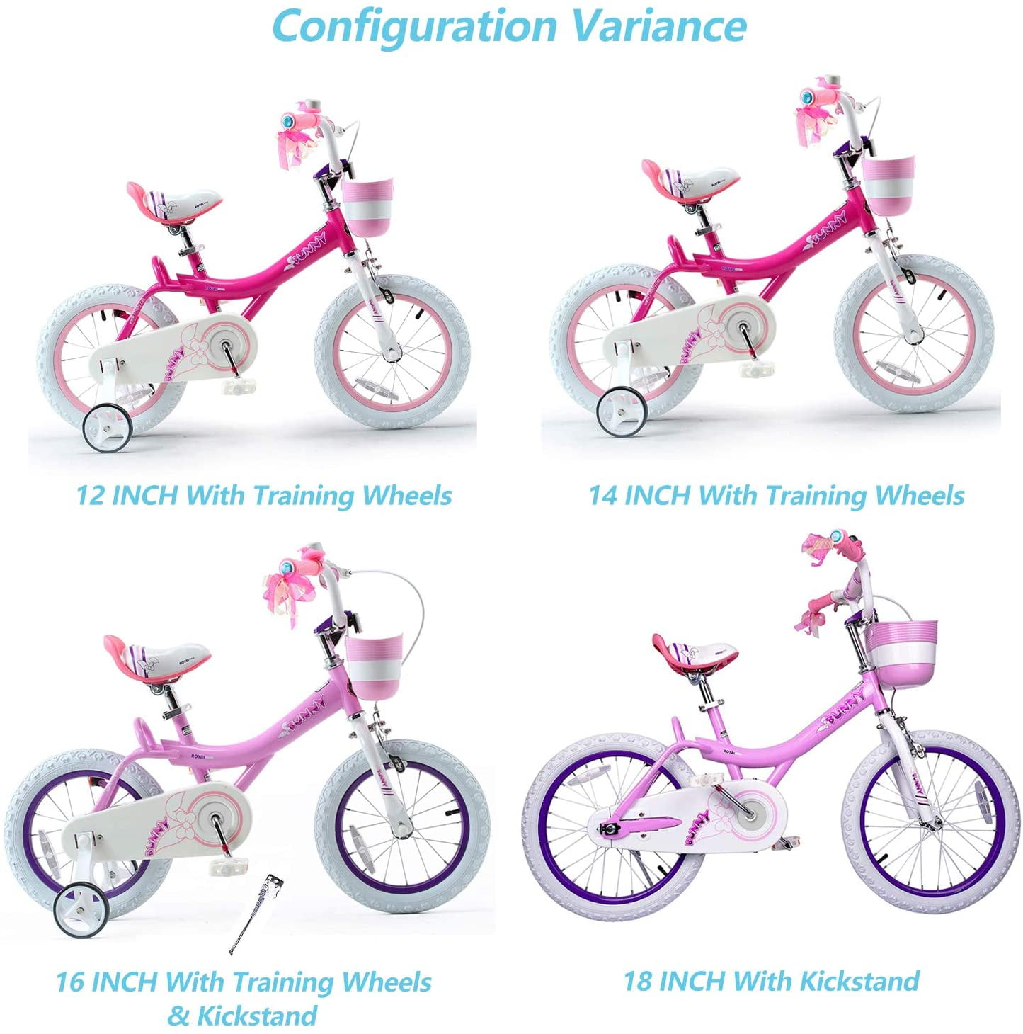 RoyalBaby Bunny Girl's Bike Fushcia 18 inch Kid's bicycle - Image 11