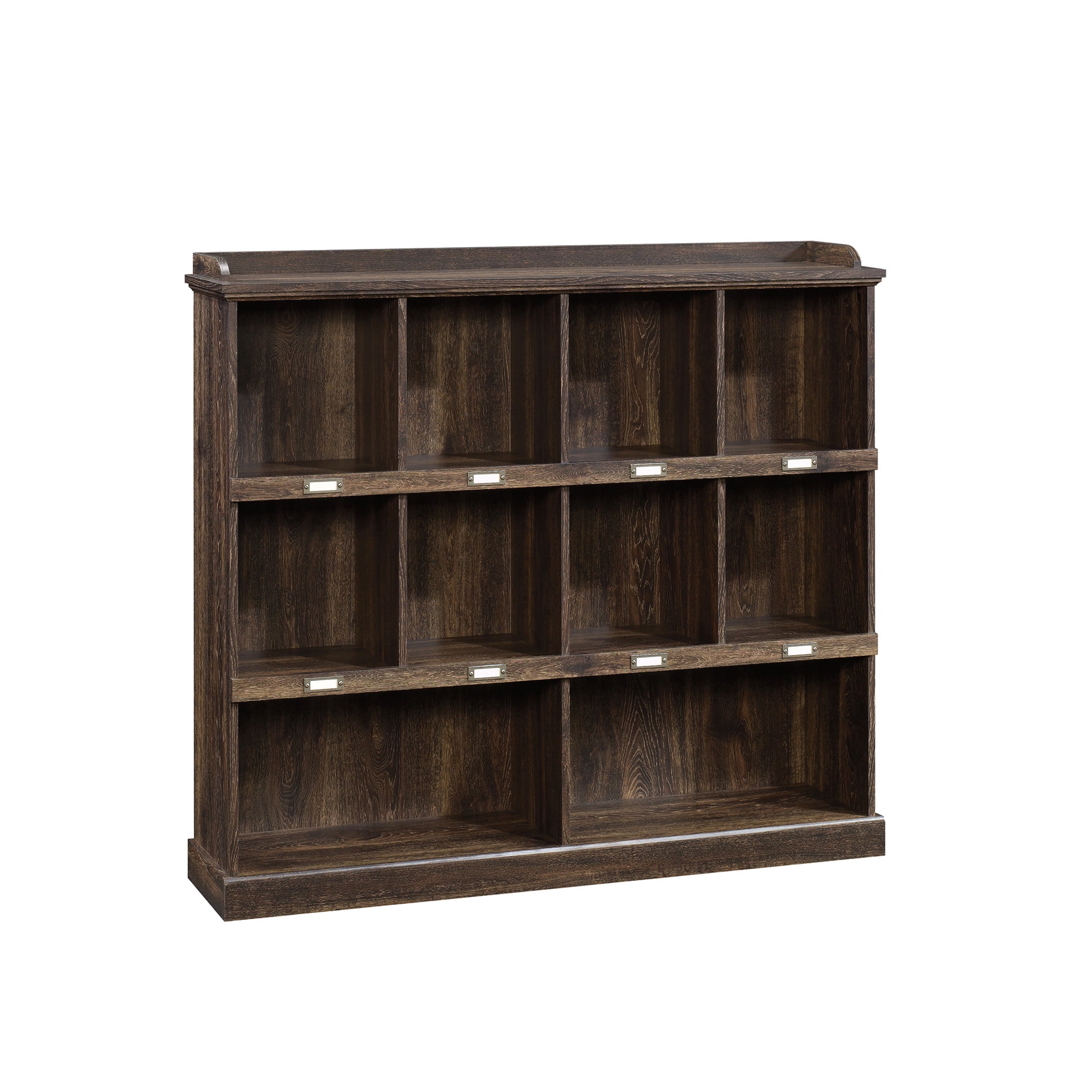 Sauder Barrister Lane 10-Cube Bookcase, Iron Oak Finish - Image 4