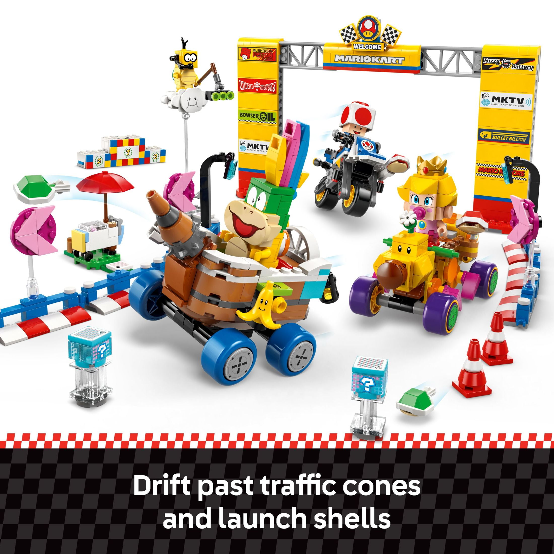 LEGO Super Mario: Mario Kart Baby Peach & Grand Prix Set Home Circuit - Nintendo Toy Building Set for Kids, Girls and Boys, Ages 8+ - Collectible Mario Kart Toy - Gift Idea for Birthdays - 72036 - Image 6