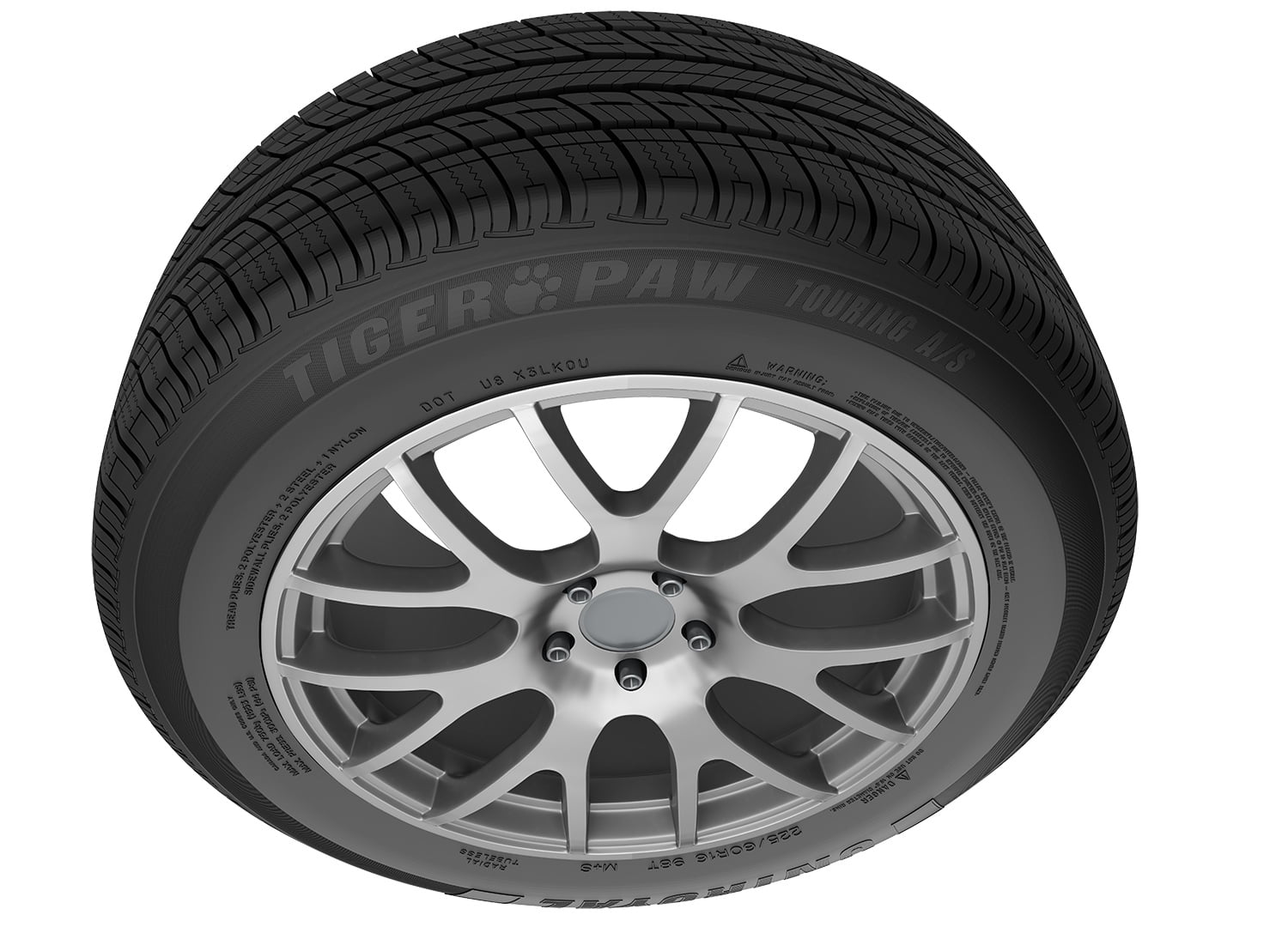 Uniroyal Tiger Paw Touring A/S DT All Season 245/45R19 102V XL Passenger Tire - Image 2