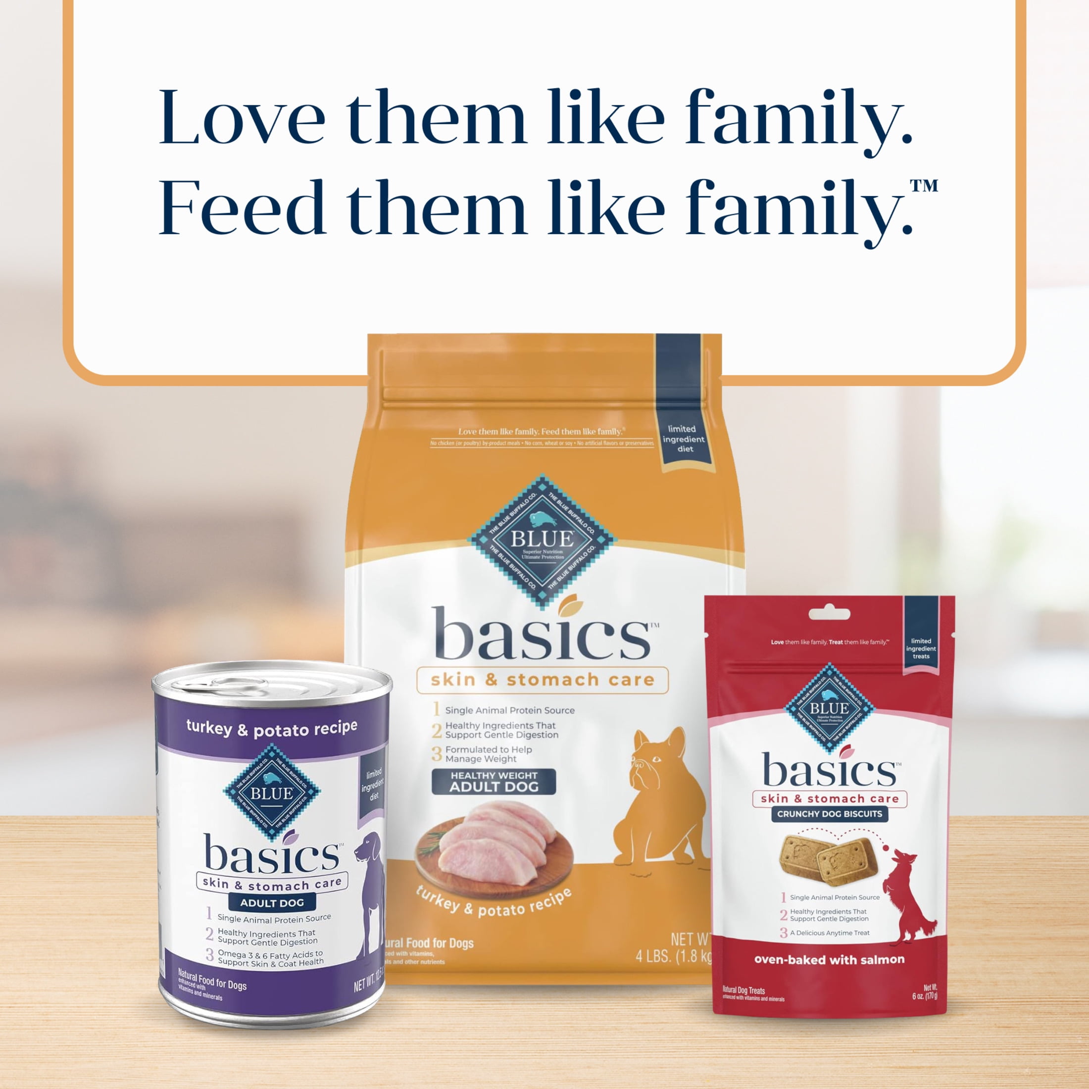 Blue Buffalo Basics Skin & Stomach Care, Natural Adult Healthy Weight Dry Dog Food, Turkey & Potato 24-lb - Image 6