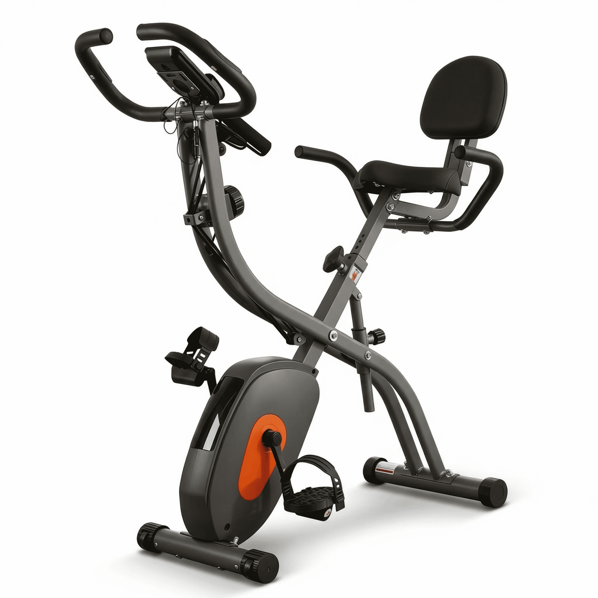 Naipo Folding Exercise Bike 4 in 1 Magnetic Stationary Recumbent Bike 10 Level Resistance for Home Use with Arm Resistance Bands - Image 6