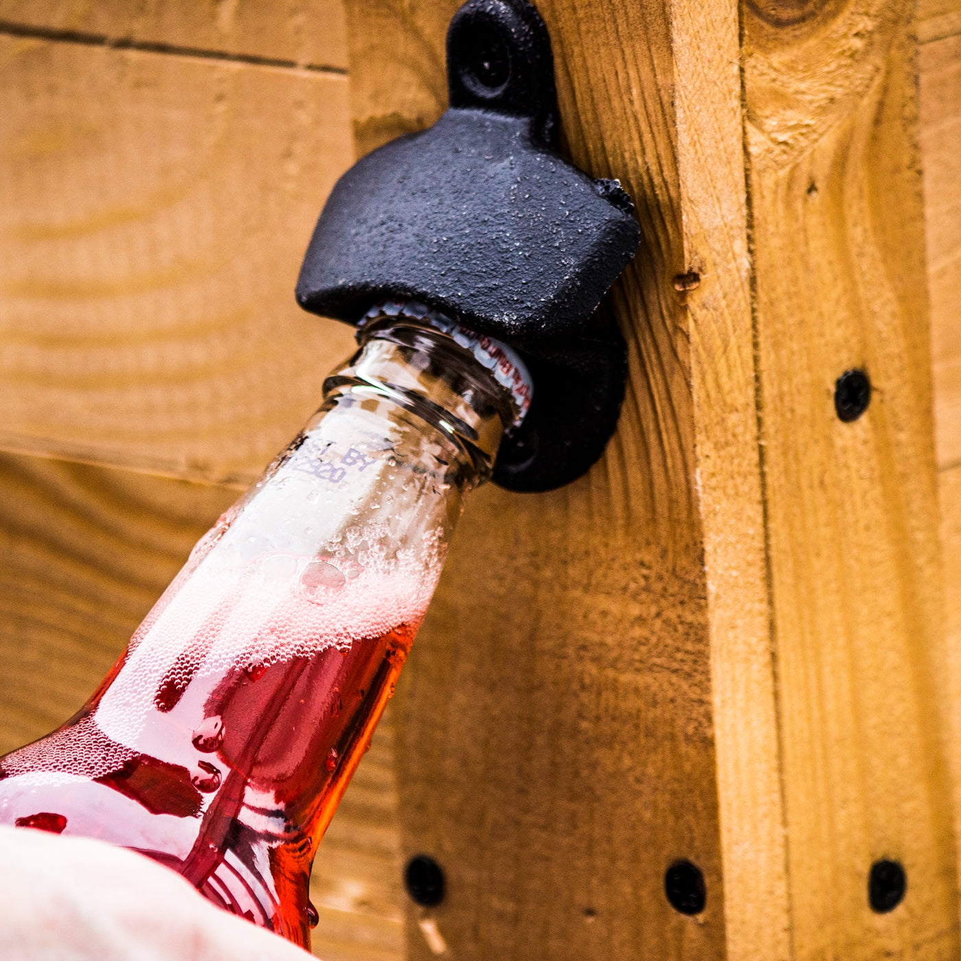 Backyard Expressions Outdoor Patio 45QT Ice Chest Cooler Beverage Cart, Rustic Brown - Image 5