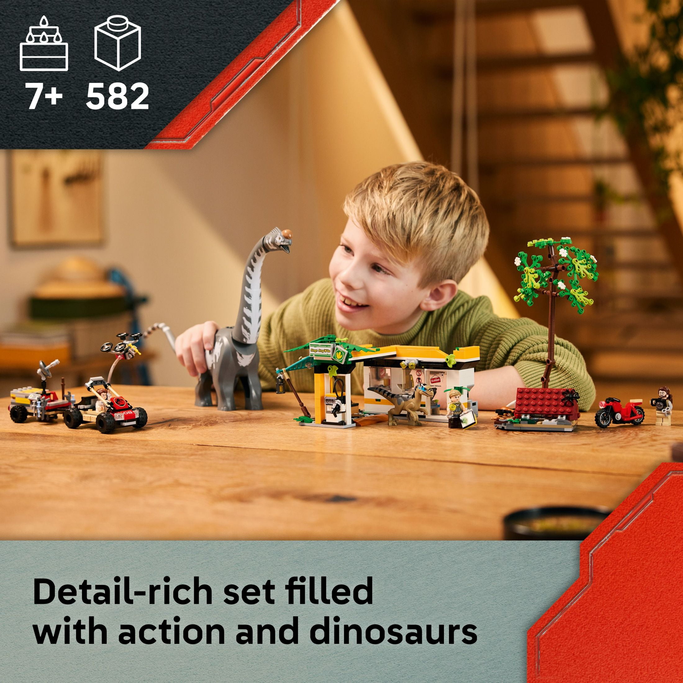 LEGO Jurassic World Raptor & Titanosaurus Tracking Mission Kids Toy - Building and Learning Toy for Pretend Play - Dinosaur Action Figures for Boys & Girls, Ages 7+ - Gift Idea for Birthdays -76973 - Image 5