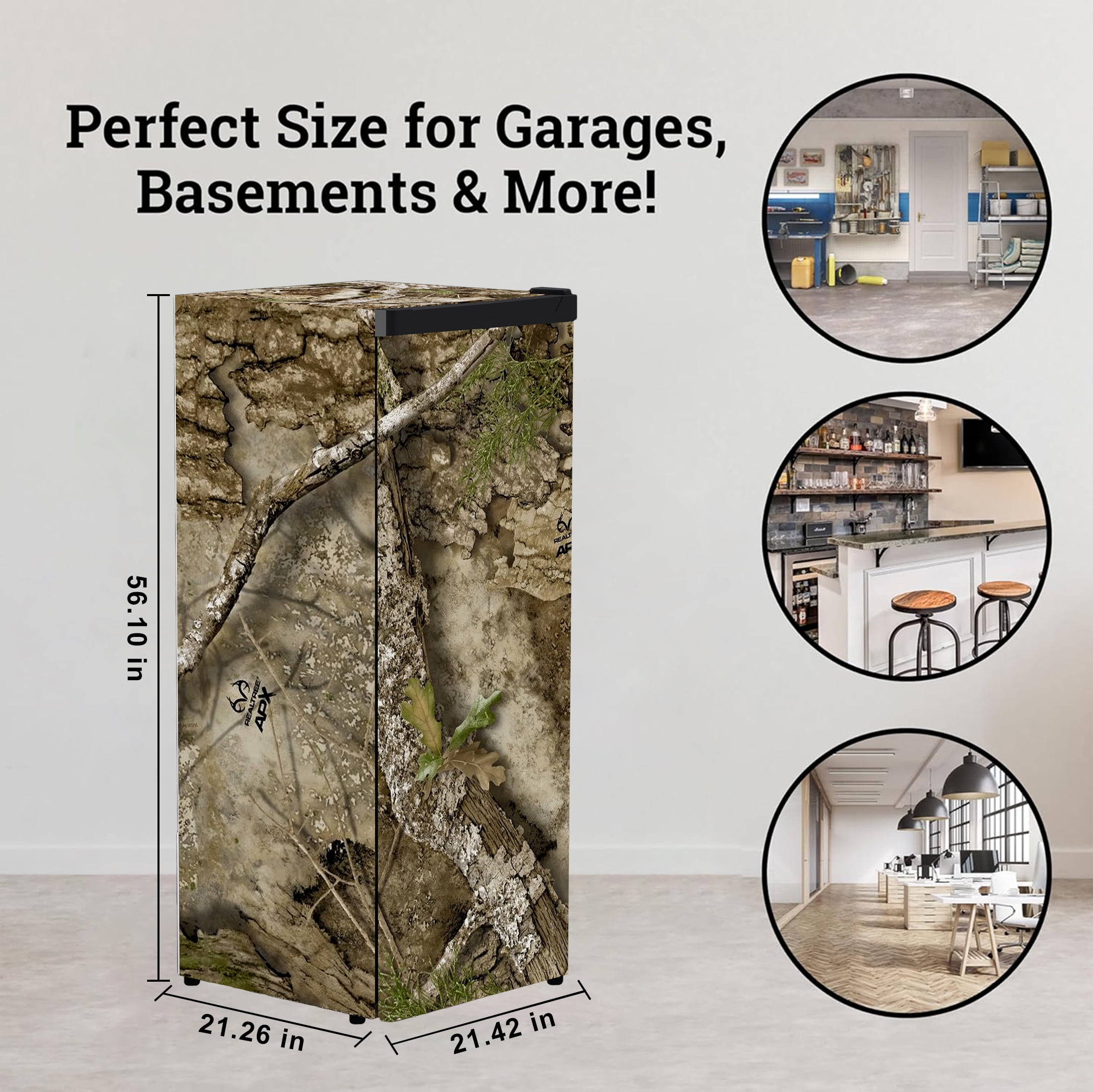 Realtree 7 cu ft Manual Defrost Upright Freezer,Camouflage - Image 4