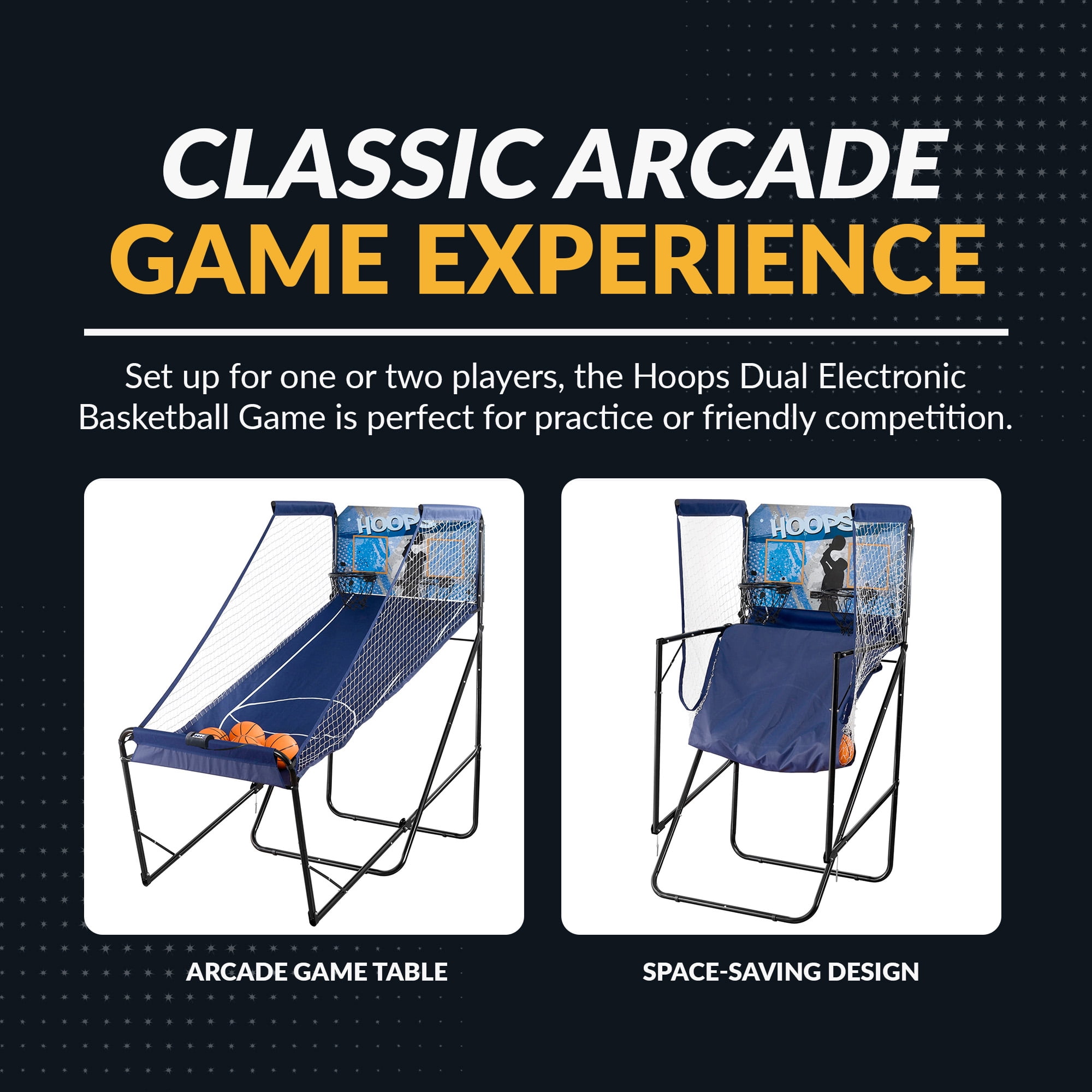 Hathaway Hoops Dual Basketball Arcade Game with Electronic Digital Scoring - Image 4
