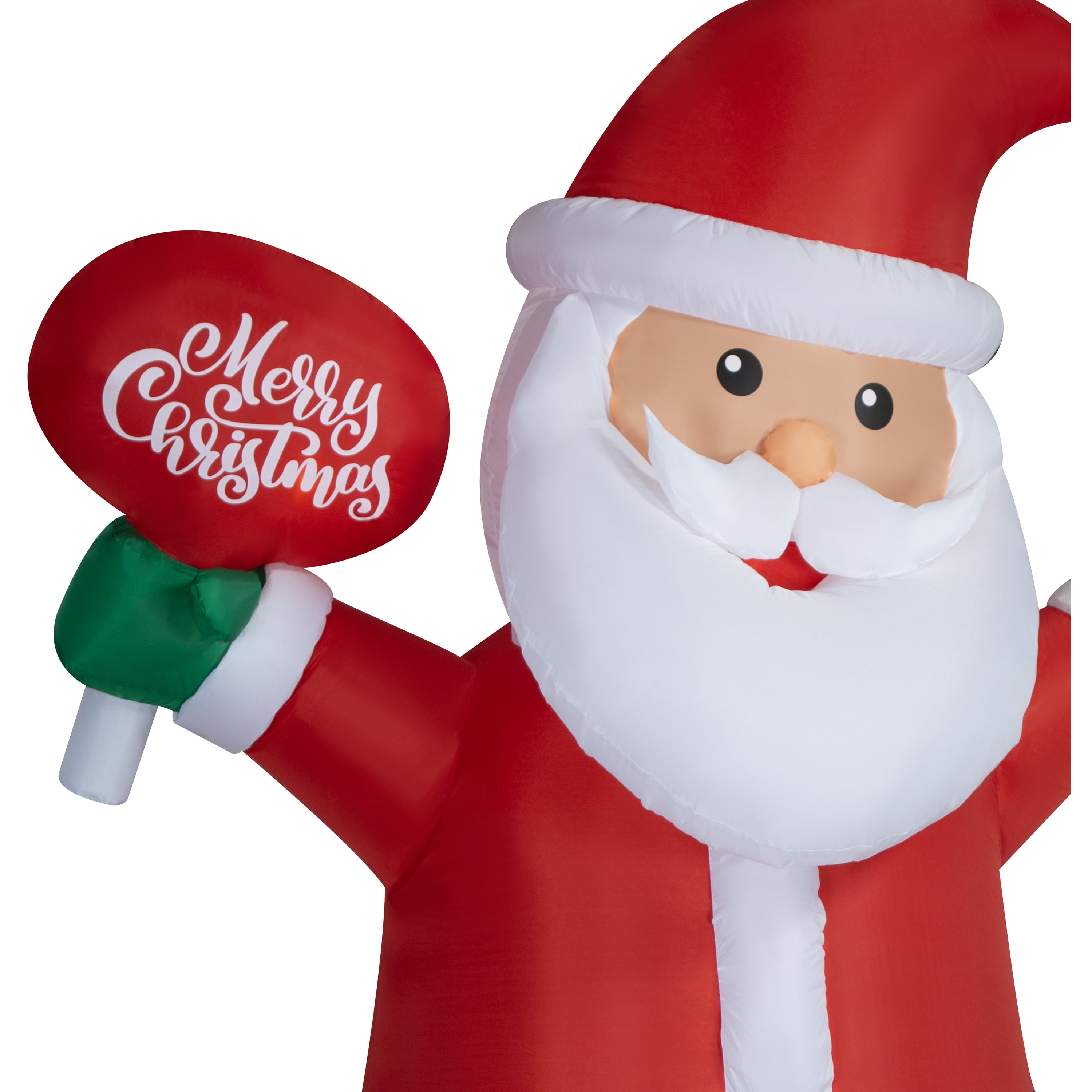 10 ft Giant Inflatable Santa Claus w/ Merry Christmas Sign, Airblown Inflatables Yard Decoration - Image 6
