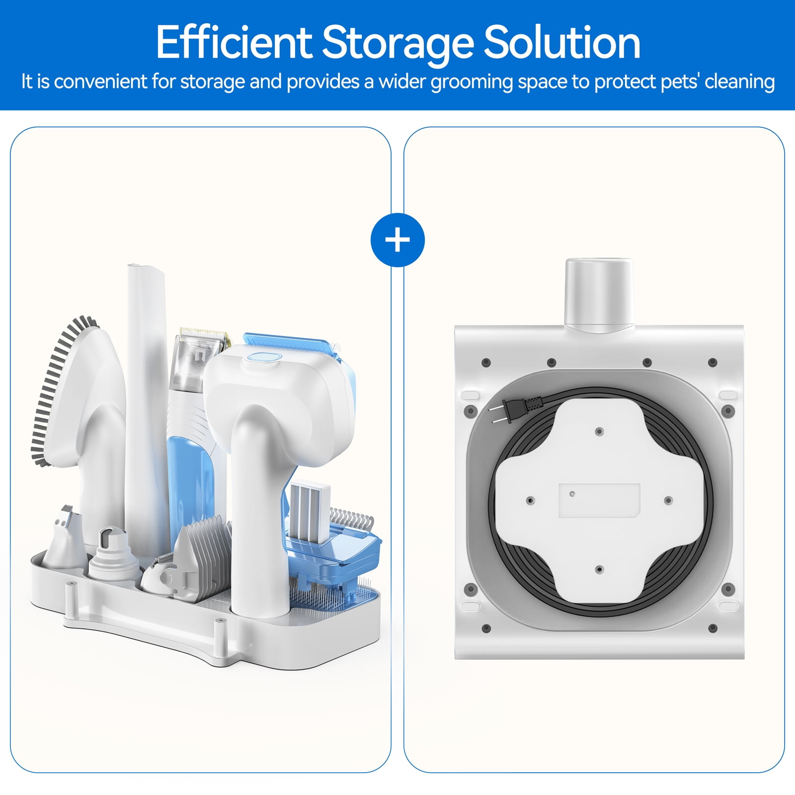 INSE Grooming Vaccum, 4.5L Large Capacity Pet Grooming Kit & 5-in-1 Ultra-Low Noise Pet Grooming Vacu for Dog, Cat - Image 6