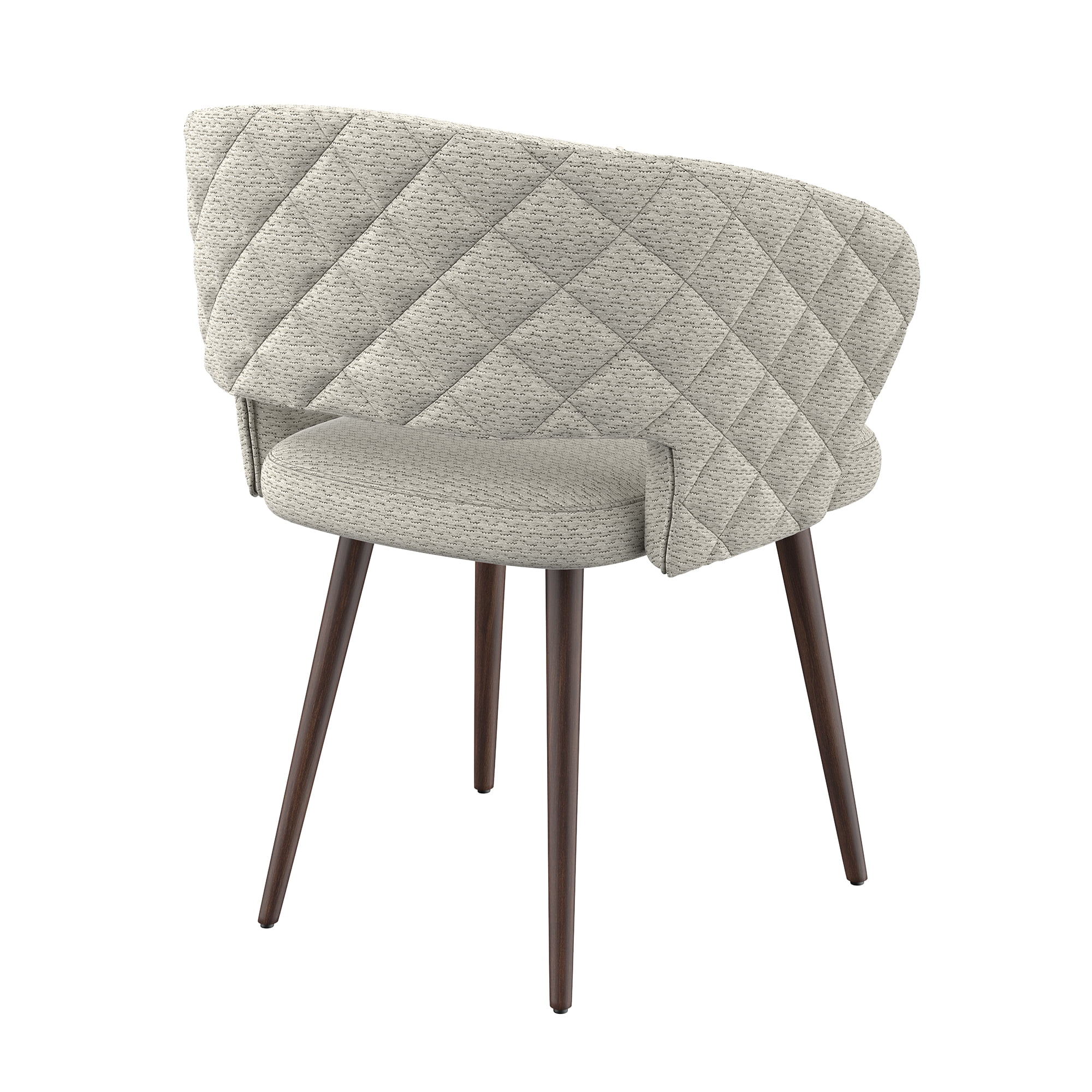 Ottomanson Palermos Mid Century Modern Easy Assembled Kitchen Dining Chair, Beige, Set of 2 - Image 2