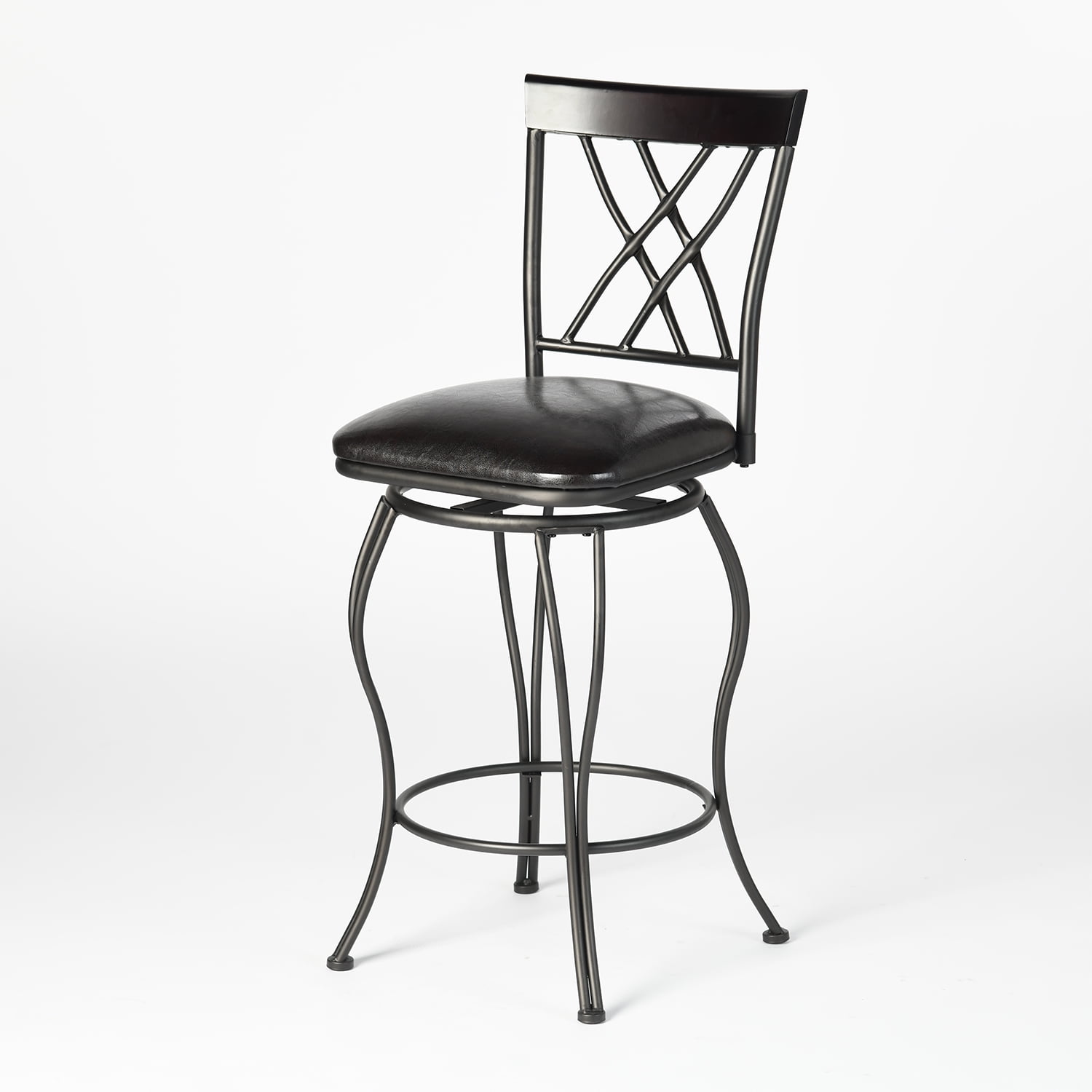 Homy Casa Swivel Bar Stools Set of 2, 26 inch Padded Stools Suitable for Bar, Kitchen, Dining - Image 9