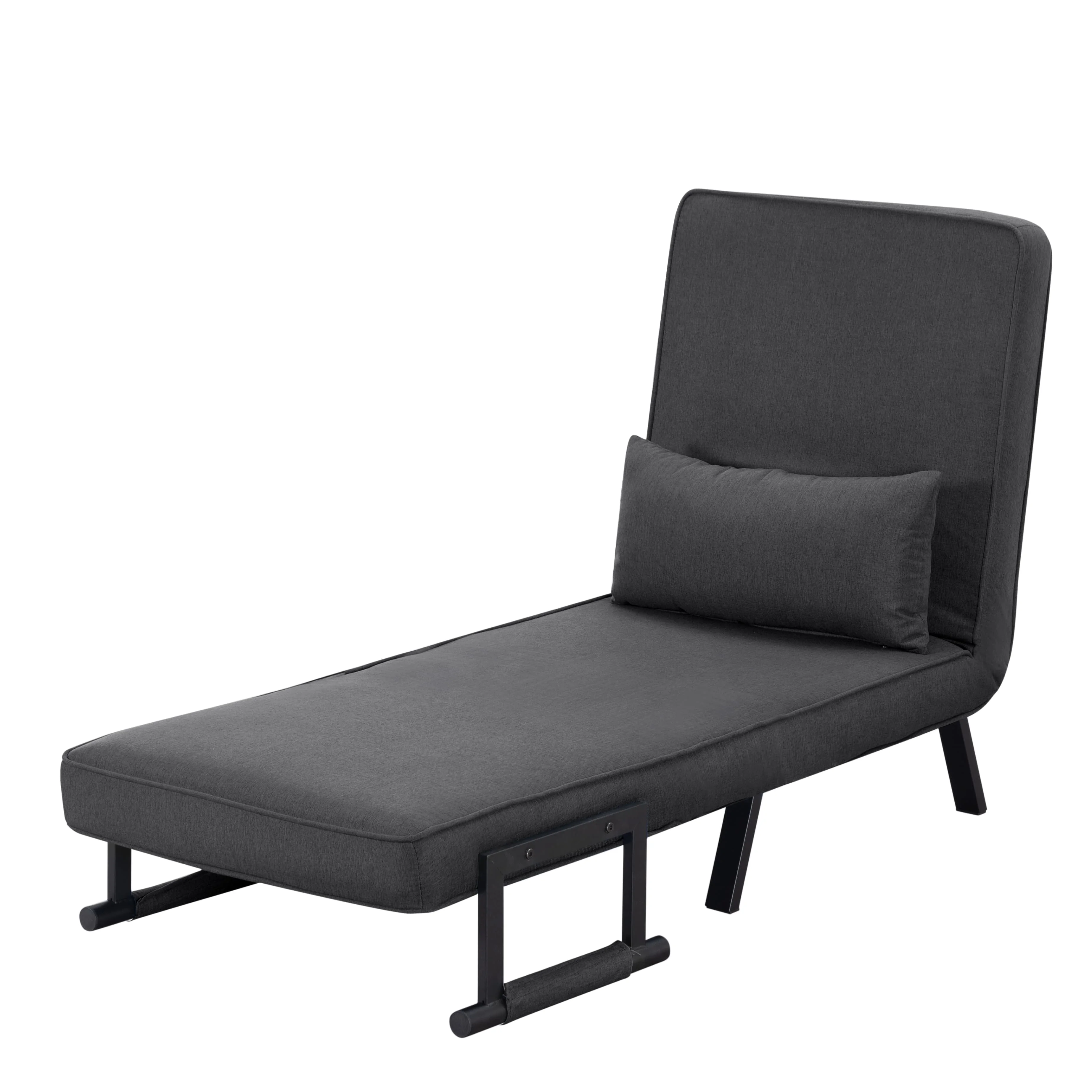 BSHTI 26”Folding Arm Chair Lounge 4-in-1, Convertible Sofa Bed, Modern Sofa Bed,for Small Spaces,Living Room,Guest Room,Office(Dark Gray) - Image 3