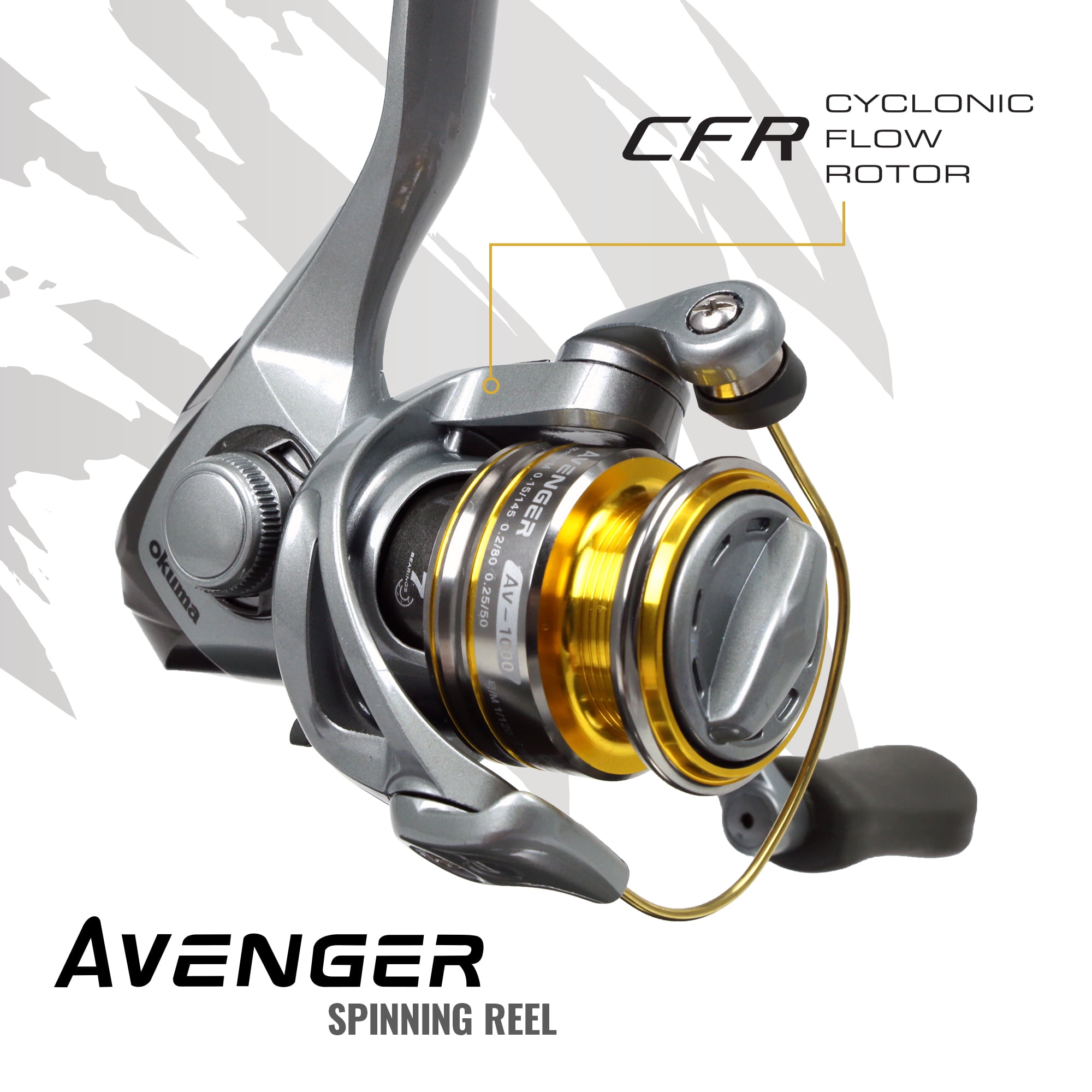 Okuma Avenger Bait-Feeder RH Spin Fishing Reel, on/off Auto Trip, ABF-500 - Image 3