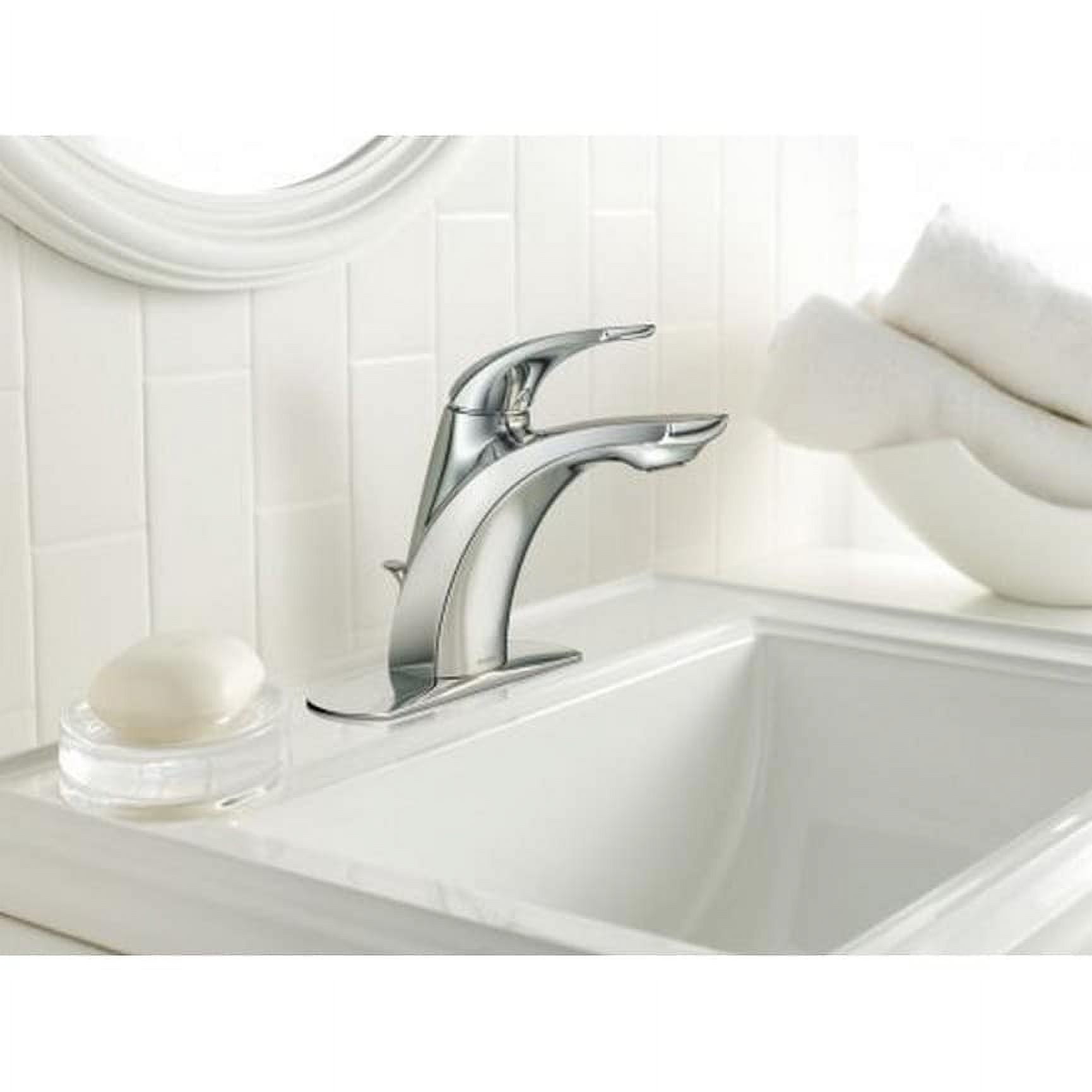 Moen Zarina Chrome One-Handle High Arc Bathroom Faucet - Image 3