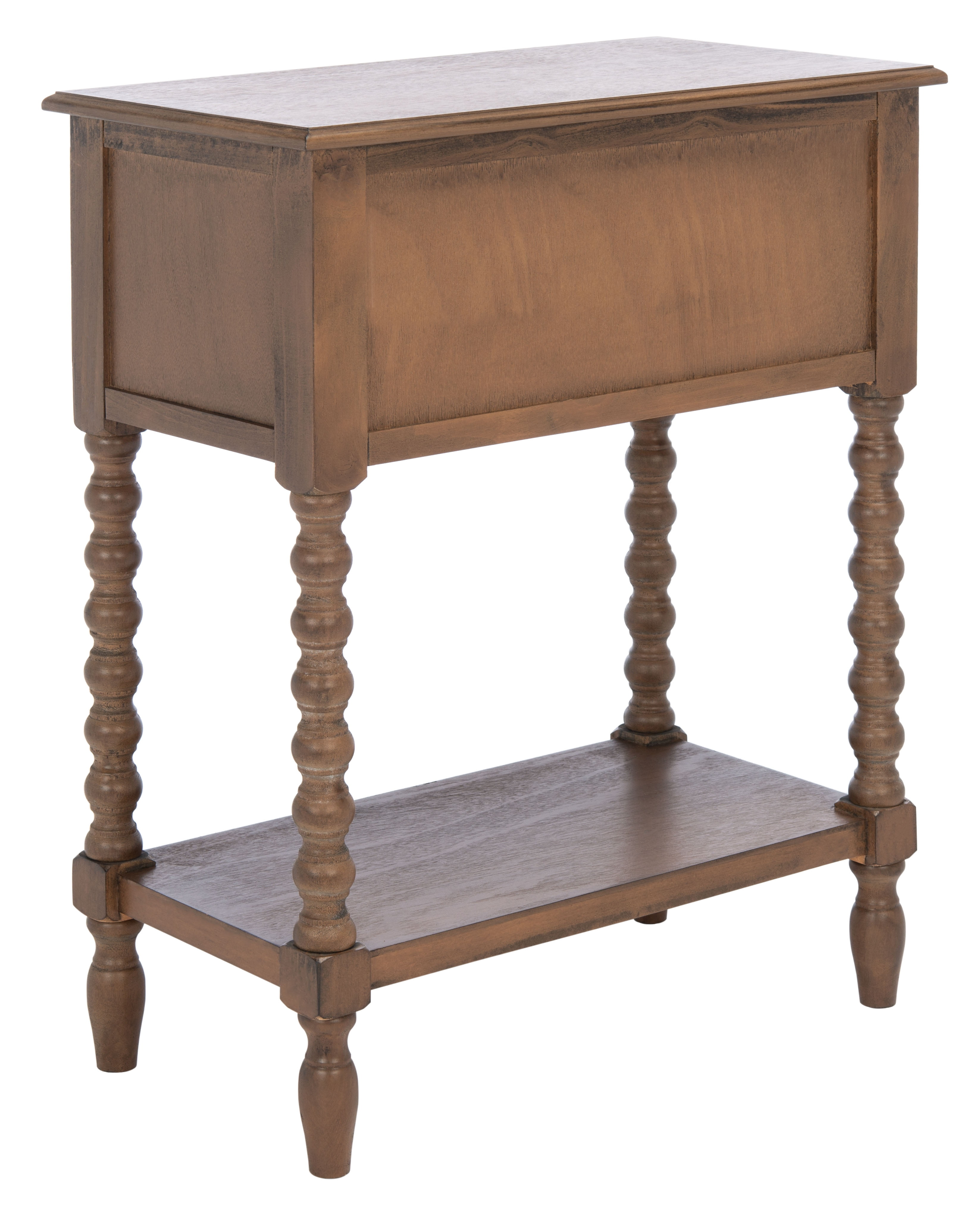 SAFAVIEH Athena French 3-Drawer Brown Wood Rectangle Console Table (23.5 in. W x 13 in. D x 29.5 in. H) - Image 3