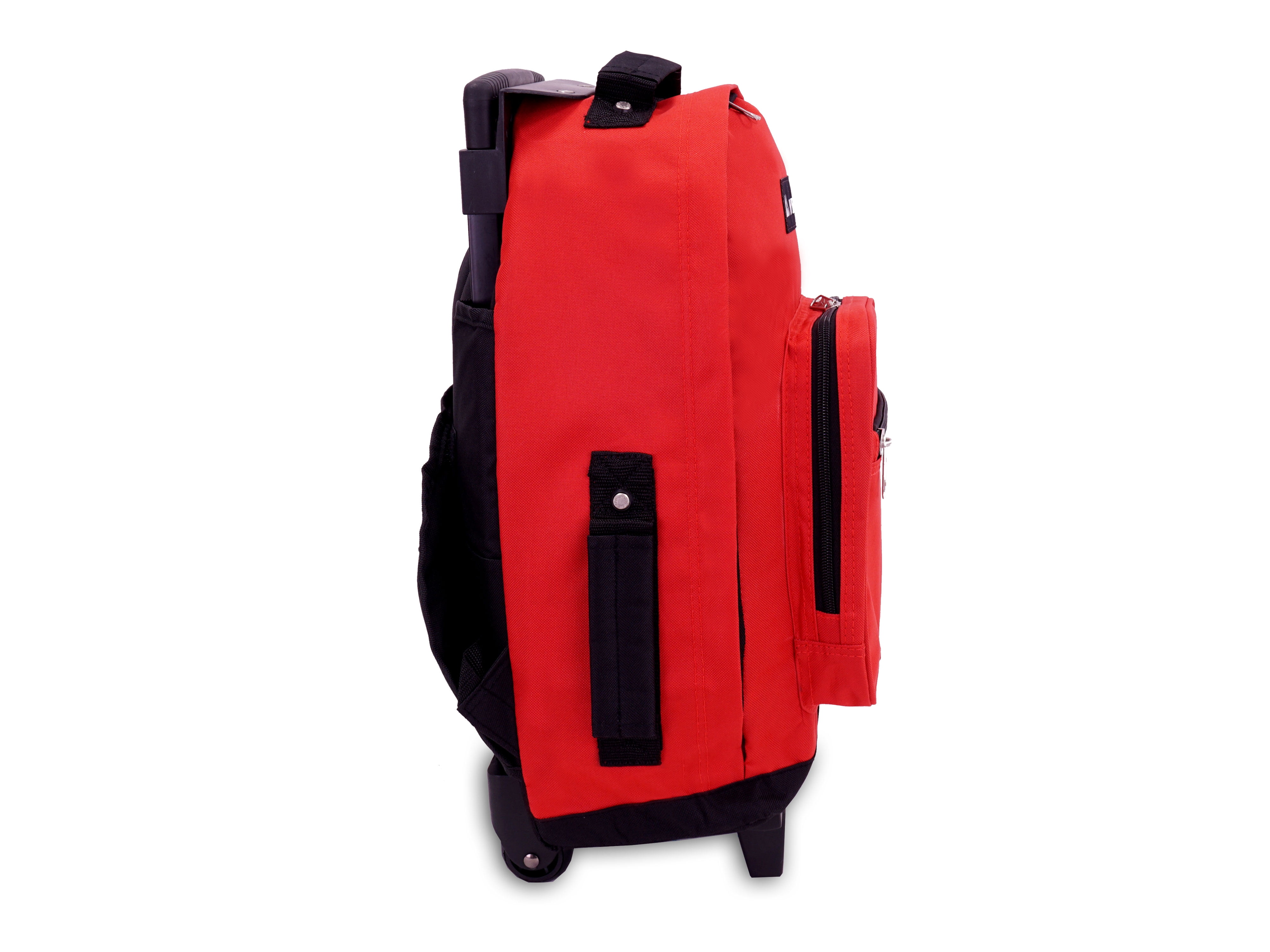Everest Unisex Wheeled Backpack, Red Black - Image 5