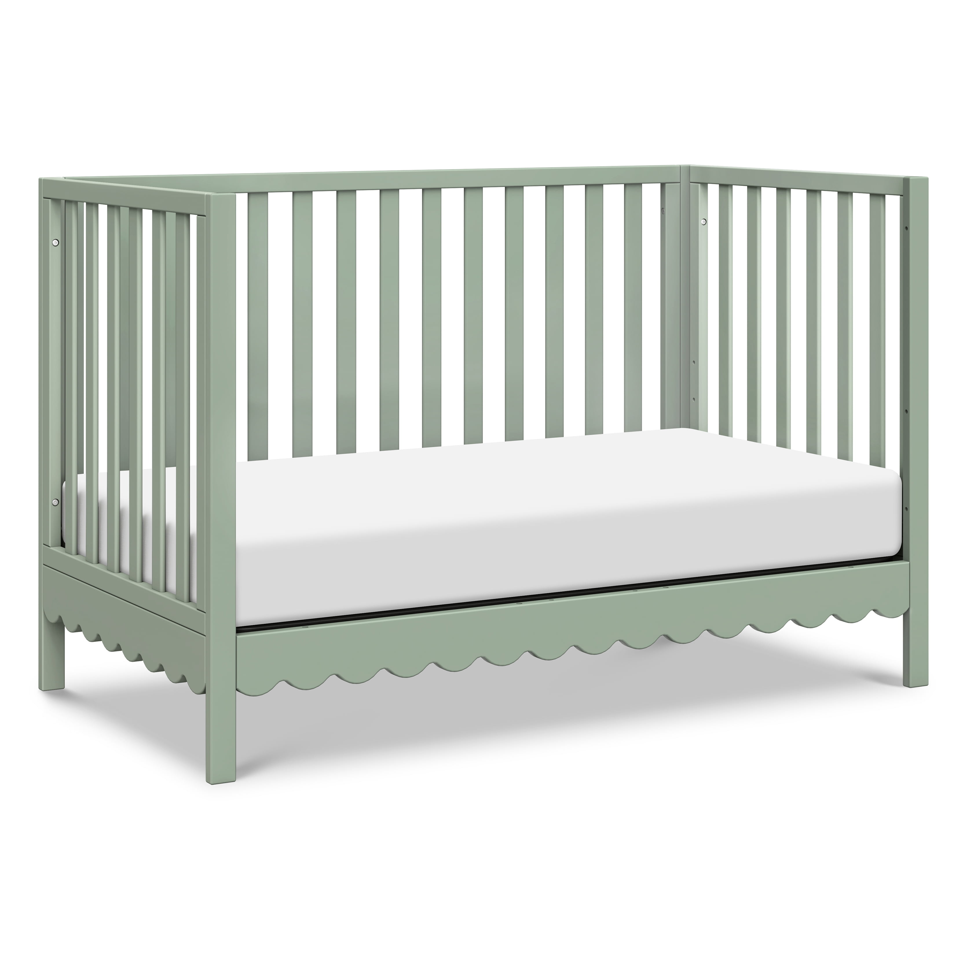 daVinci Sammy Scallop 4 in 1 Convertible Crib, Light Sage - Image 4