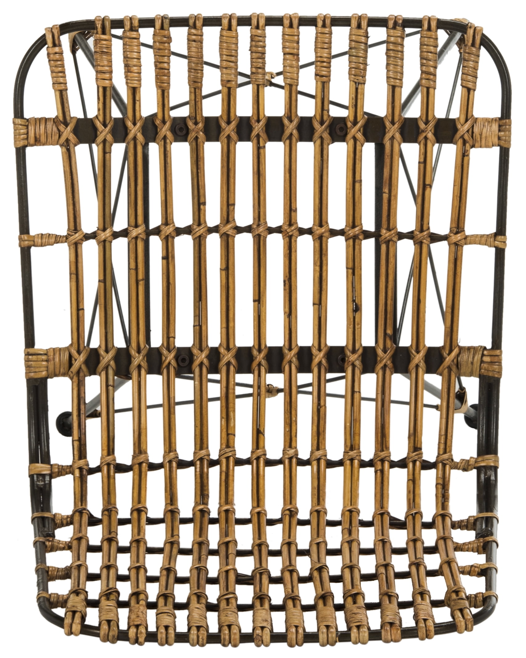 SAFAVIEH Minerva 19" High Wicker Dining Chair, Natural Brown Wash, Set of 2 - Image 8