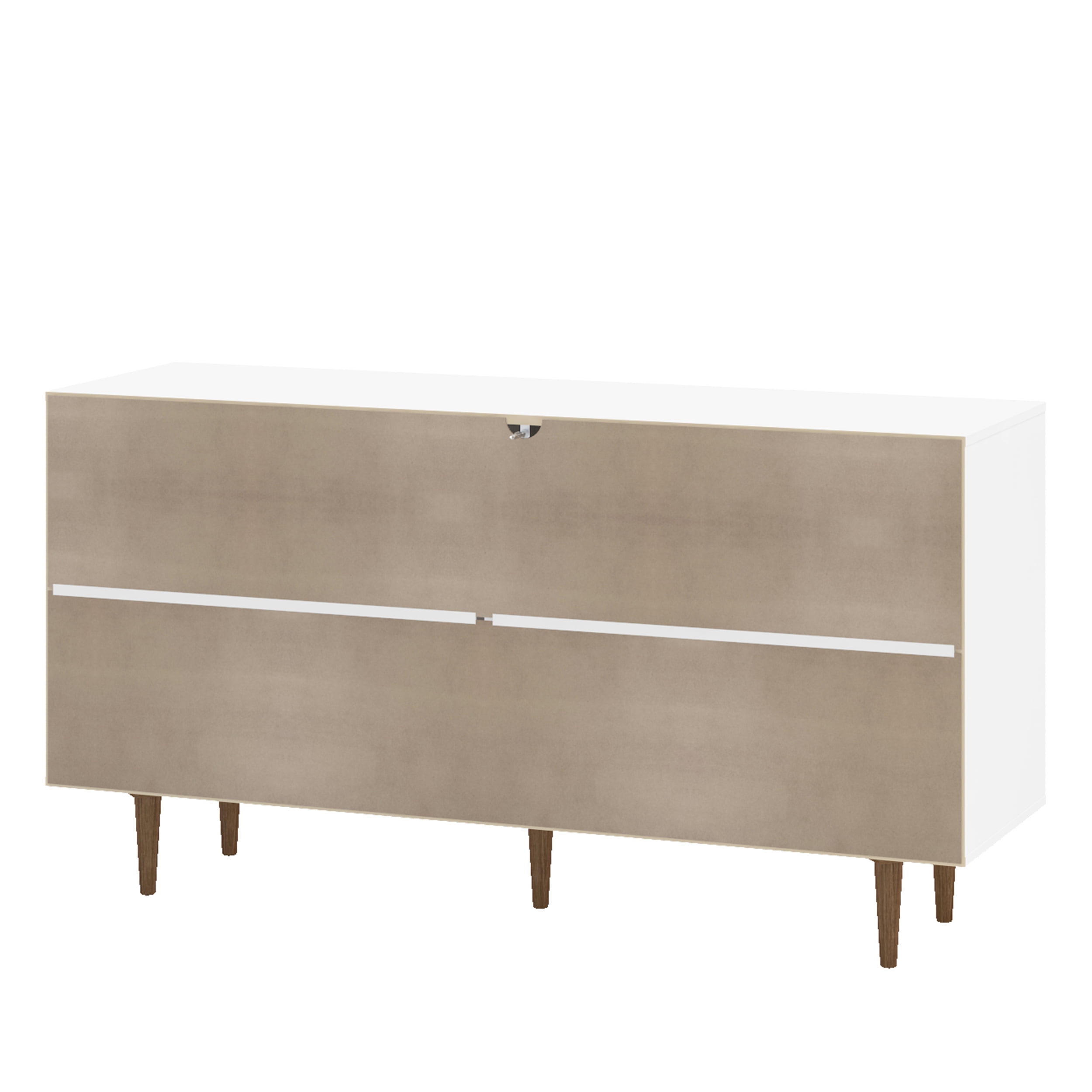 Polifurniture Pasadena Modern Sideboard with 2 Doors and 3 Drawers, White & Walnut - Image 15
