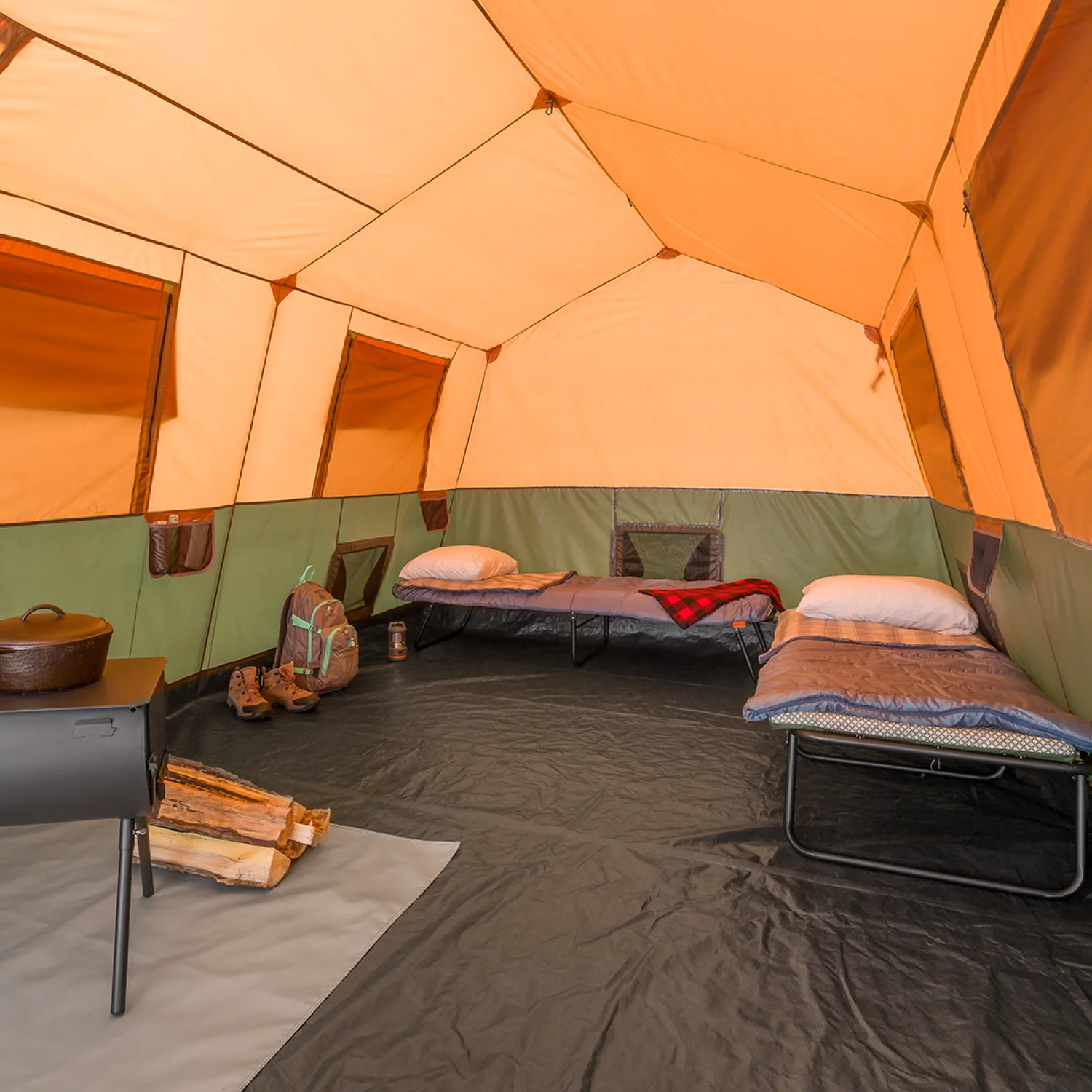 Ozark Trail 10-Person Appalachian Tent, 4 season with Stove Outlet - Image 13