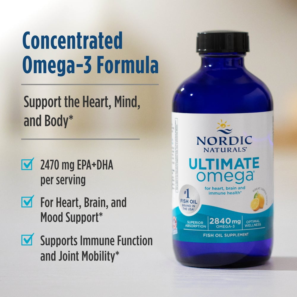 Nordic Naturals Ultimate Omega Liquid, 2840 Mg Omega-3s, Fish Oil, 8 Fl Oz - Image 4
