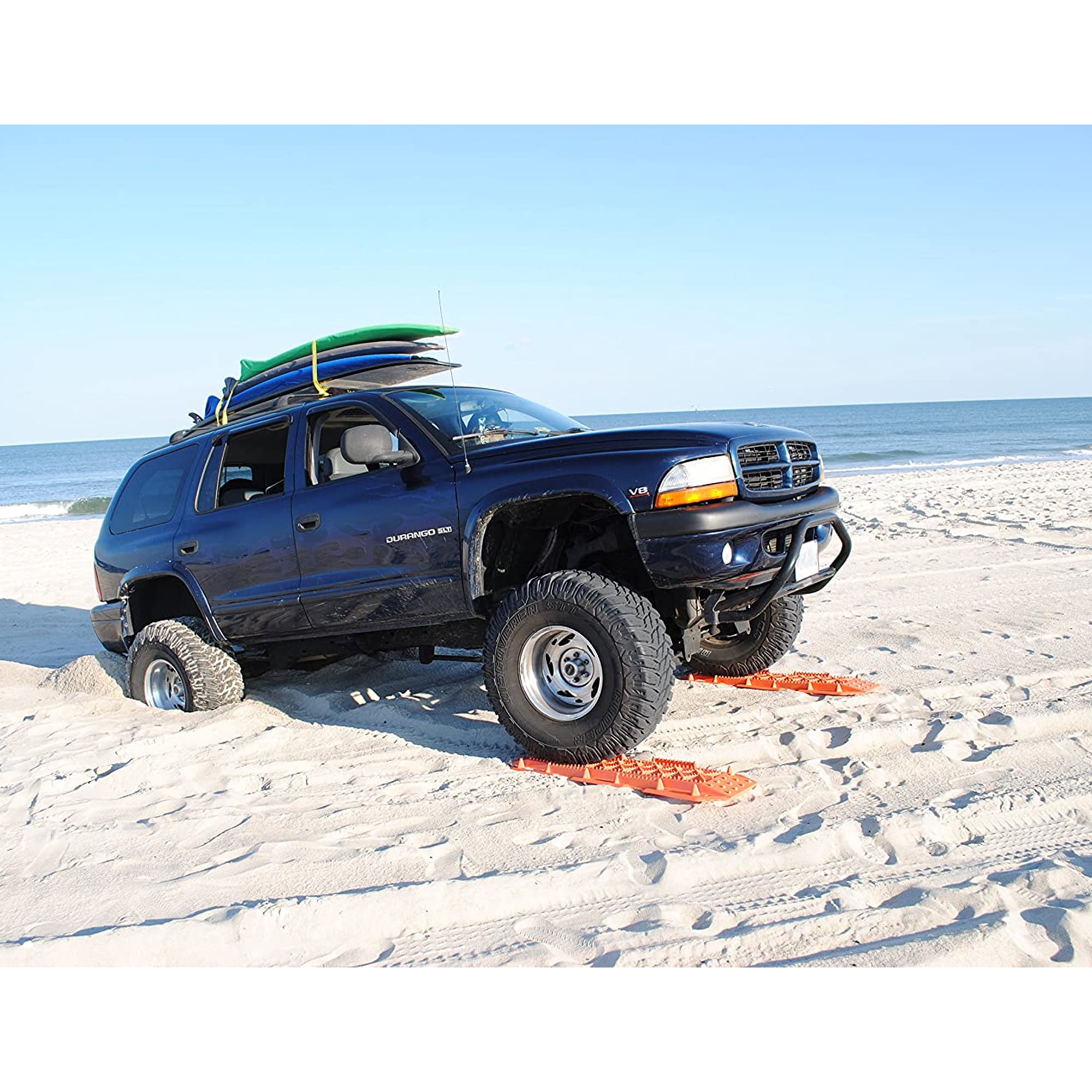 Maxsa Innovations Escaper Buddy Heavy Duty Traction Mats, Orange (2 Pack) - Image 4