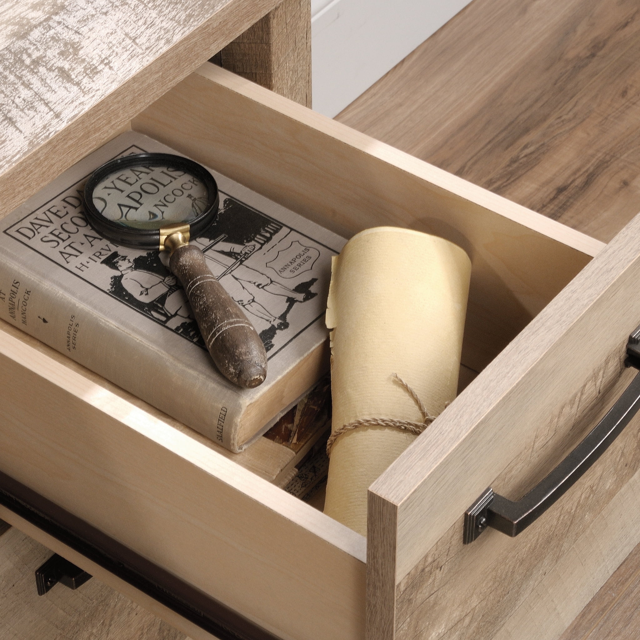 Sauder Cannery Bridge Computer Desk, Lintel Oak Finish - Image 7