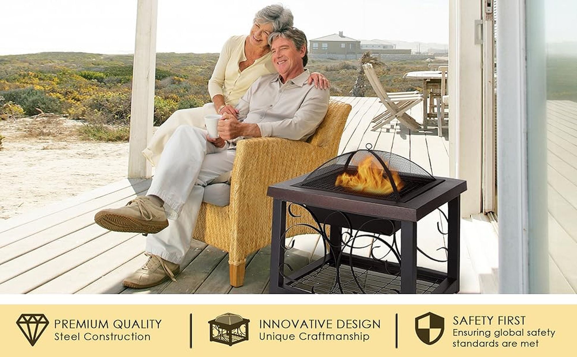 Fire Sense Convertible 28 in. Fire Table - Image 6