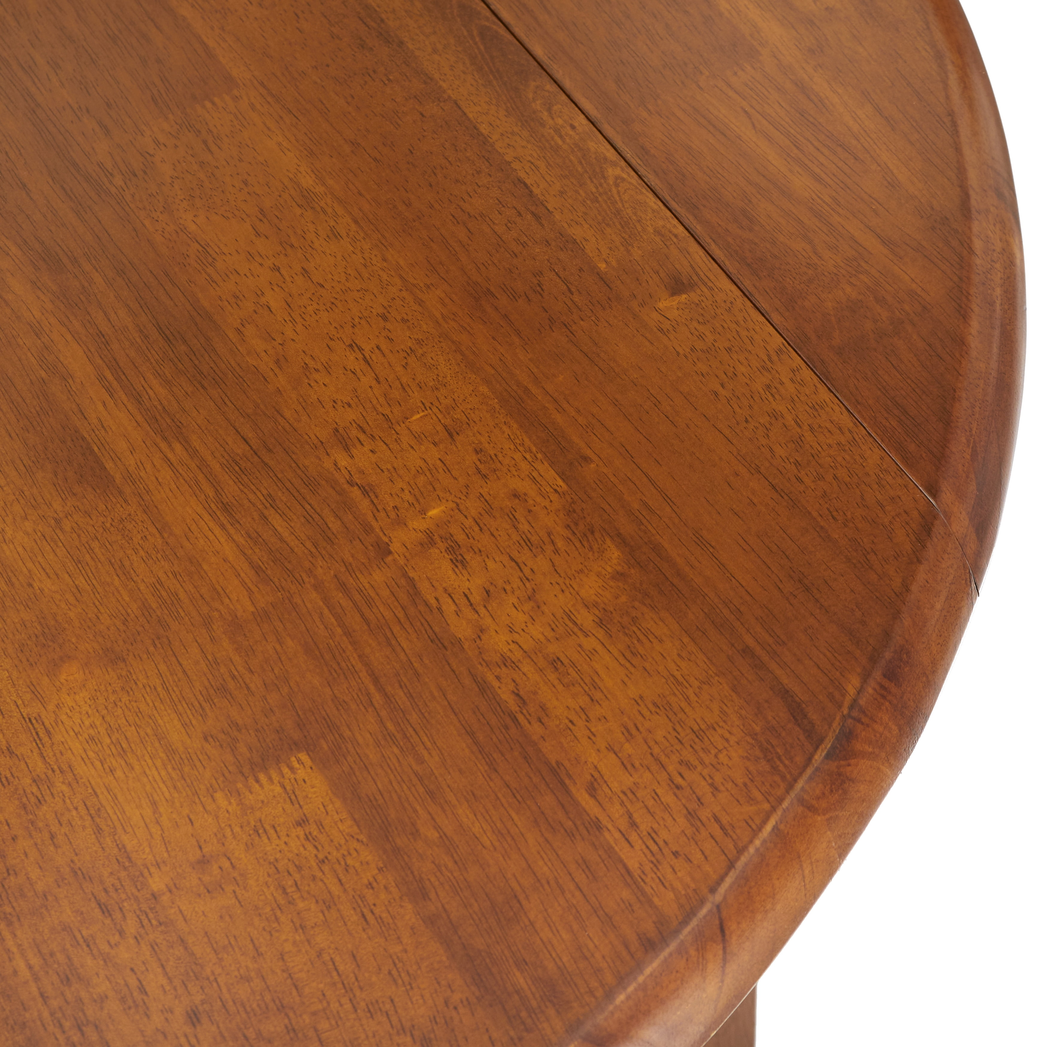 TMS Chadwick 40” Round Solid Wood Drop Leaf Dining Table, Walnut - Image 2