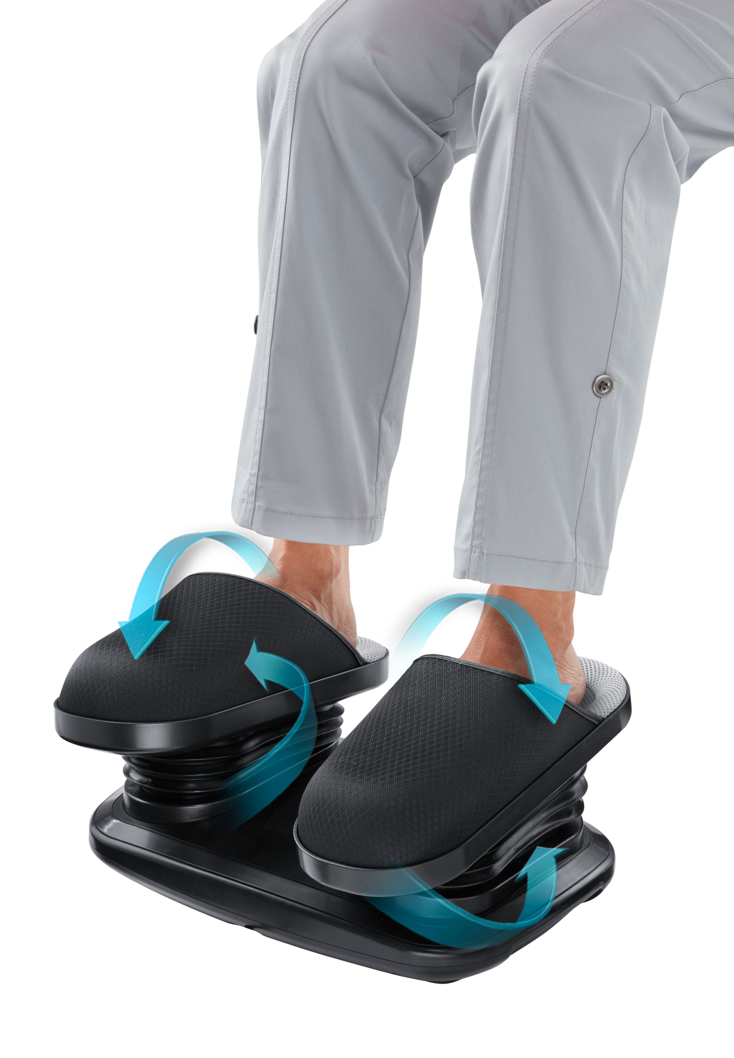 HoMedics Shiatsu Flex Ankle and Foot Massager with Heat and Gentle Air Compression, Adjustable Air Intensity, 2 Unique Massage Mode - Image 5