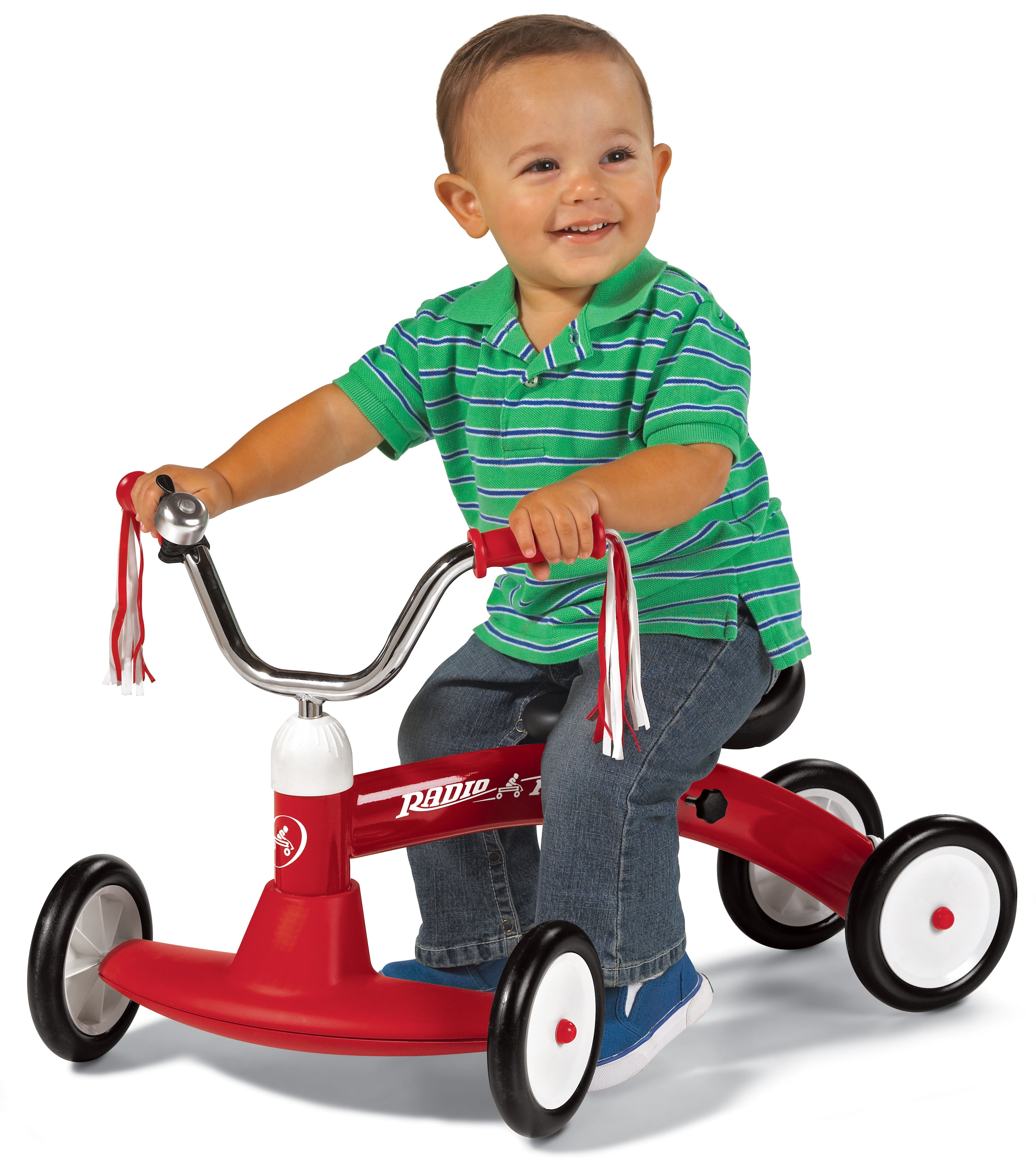 Radio Flyer Scoot About Ride-On Tricycle for Toddlers Ages 1-3 Years, Red Steel Frame - Image 3