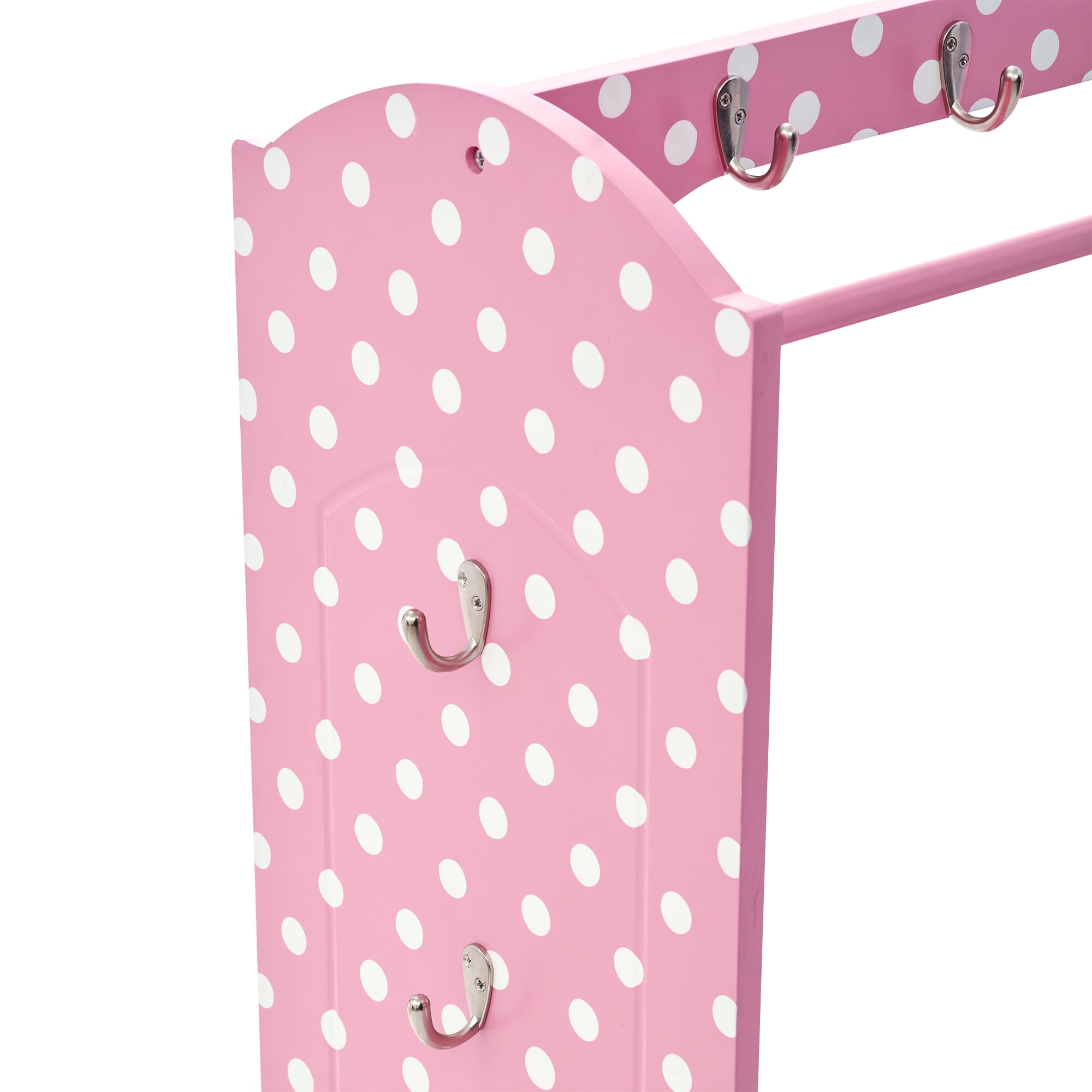 Fantasy Fields Polka Dot Prints Bella Wooden Open Armoire, Pink - Image 10