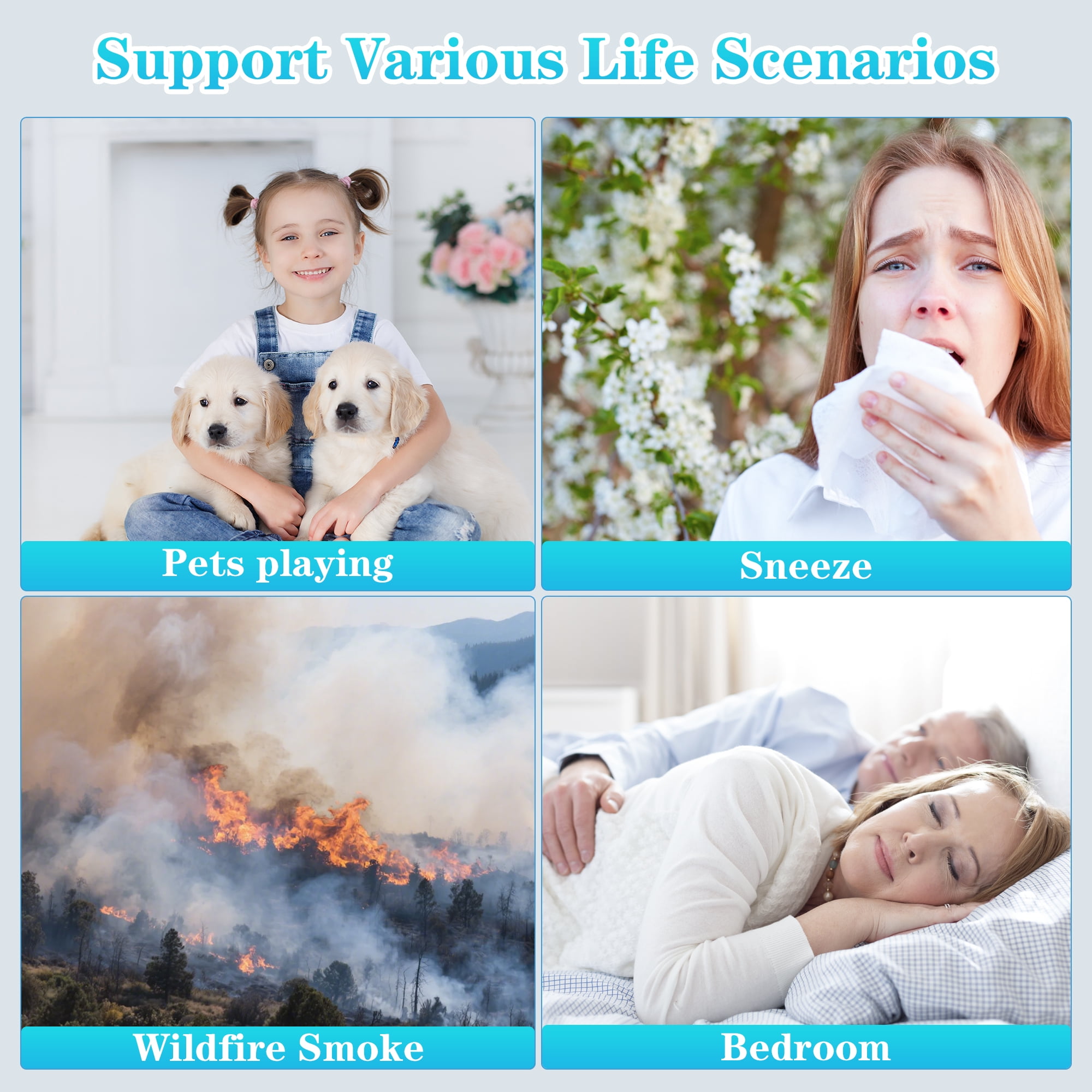 AIRFIRE Air Purifier, AP202 HEPA Air Purifiers for allergies & asthma, Wildfire, Pet Fur, Pollen, 1 PCS, White - Image 11