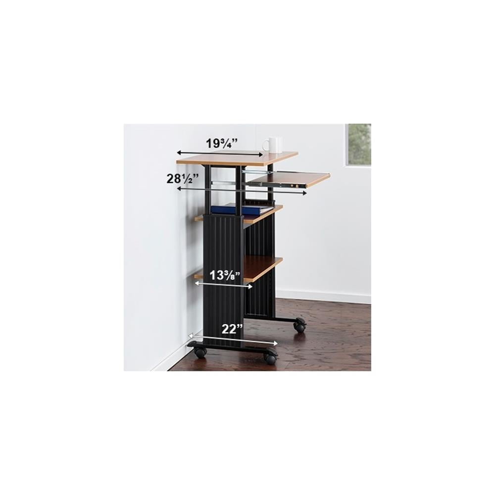 Safco MUV Stand-Up Adjustable Height Computer Workstation in Cherry - Image 7