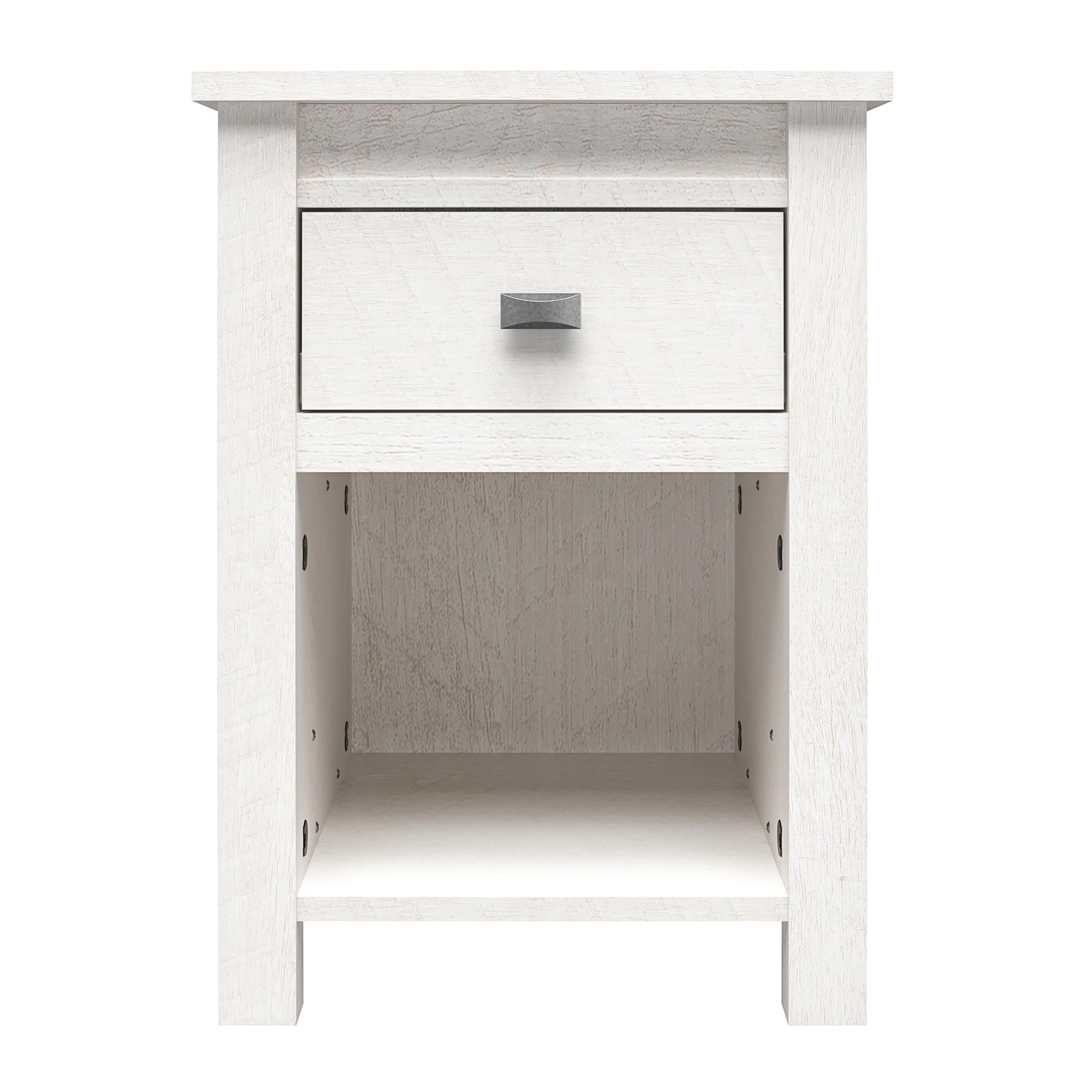 Woven Paths Scandi Farmhouse Nightstand, Ivory Oak - Image 3