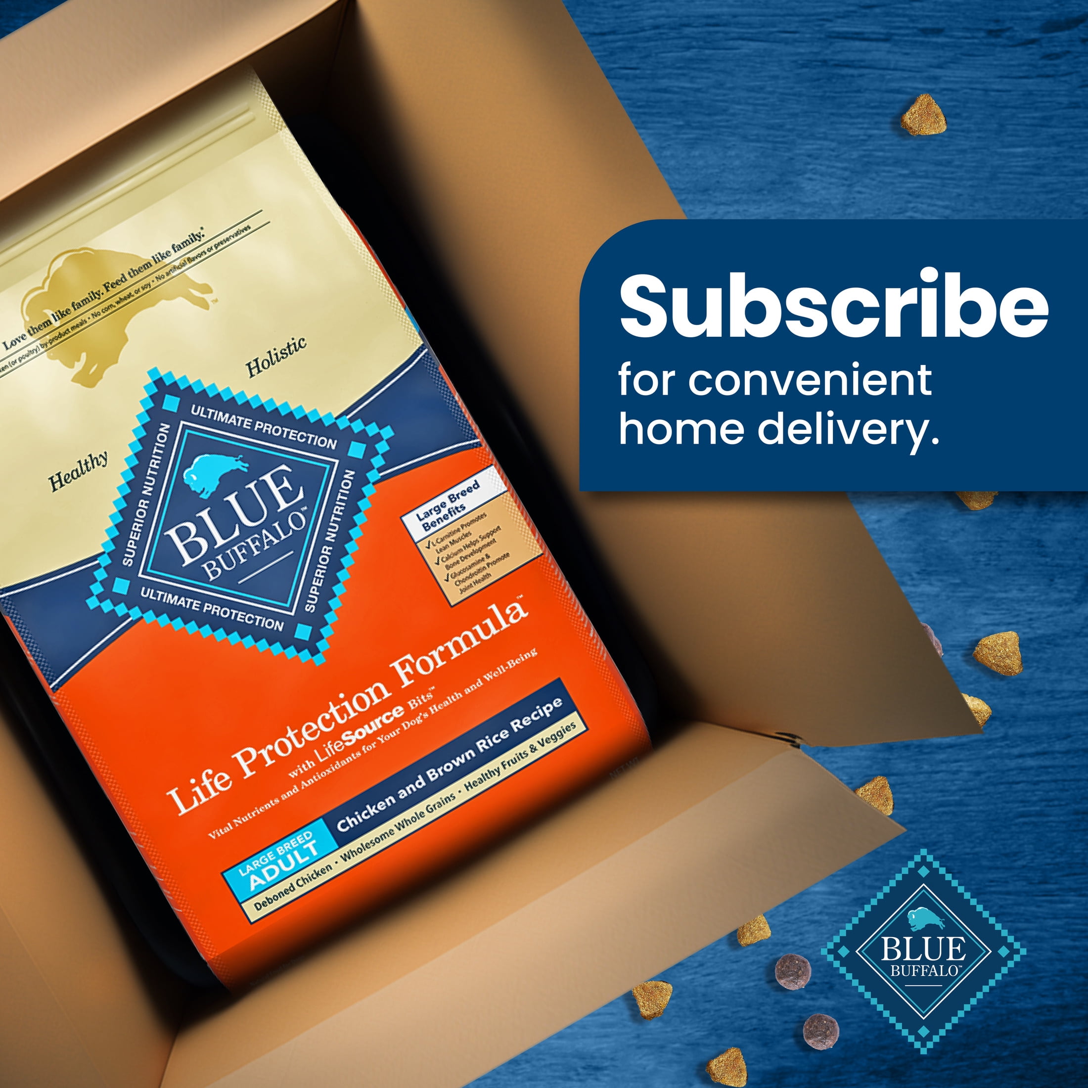 Blue Buffalo Life Protection Formula Large Breed Dry Dog Food, Chicken & Rice, 15-lb. Bag - Image 11