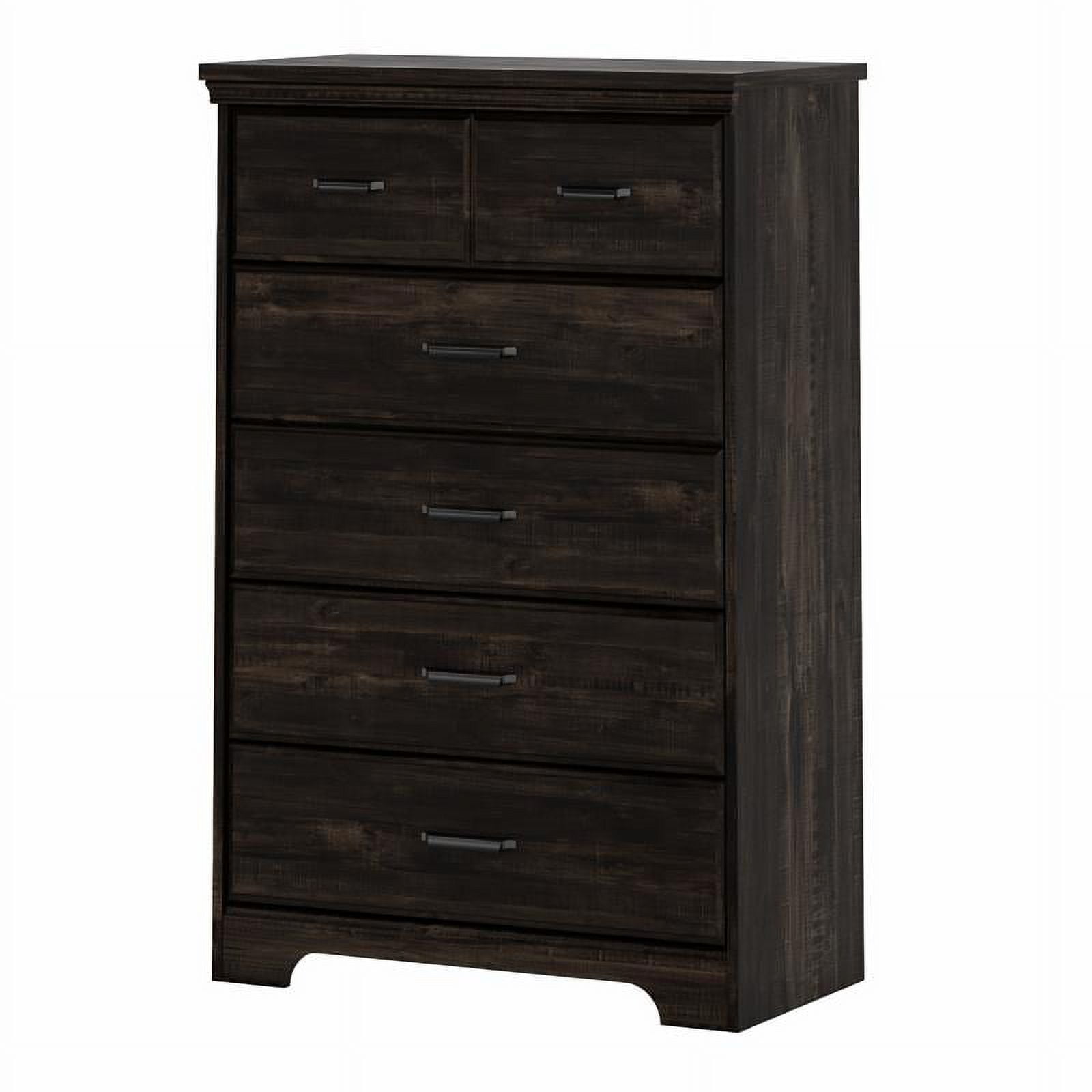South Shore 55"x 20.5" Versa 5-Drawer Dresser, Rubbed Black - Image 6