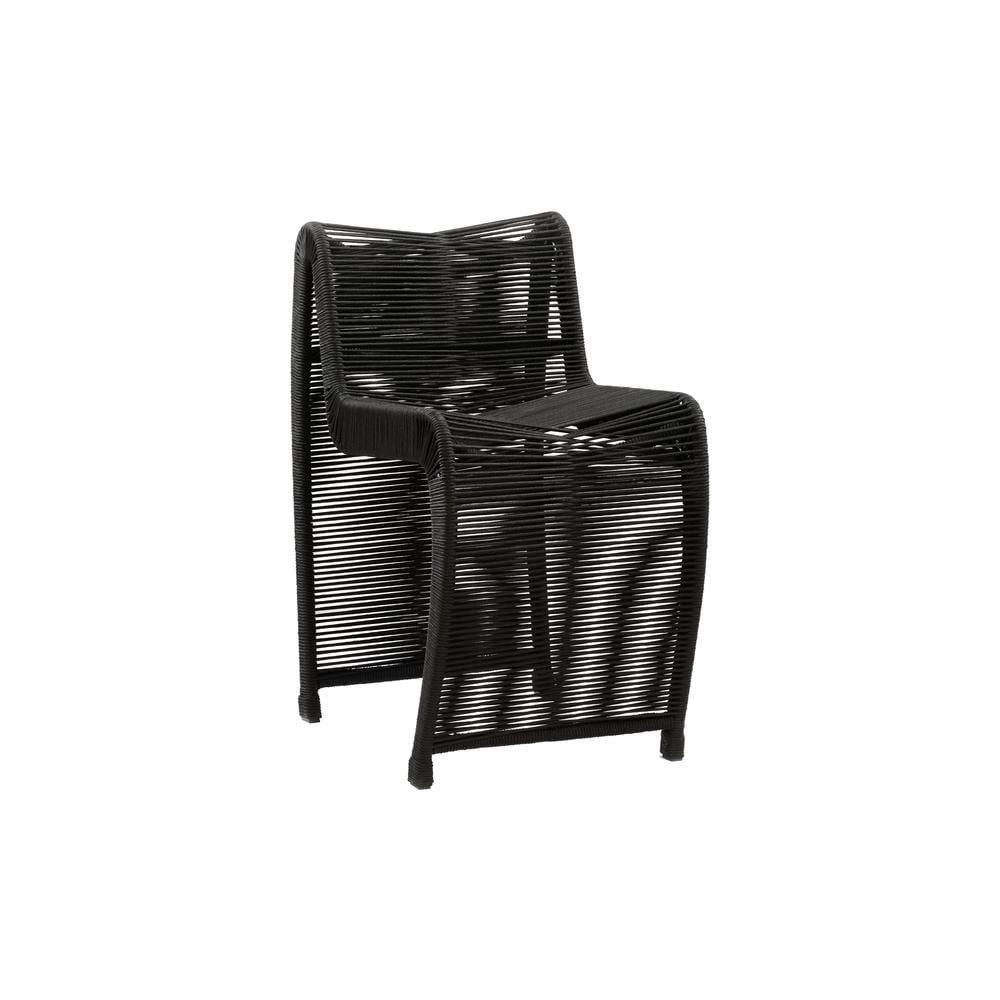 Boraam 24" Lorenzo Black Rope Counter Stool Set of 2 - Image 11