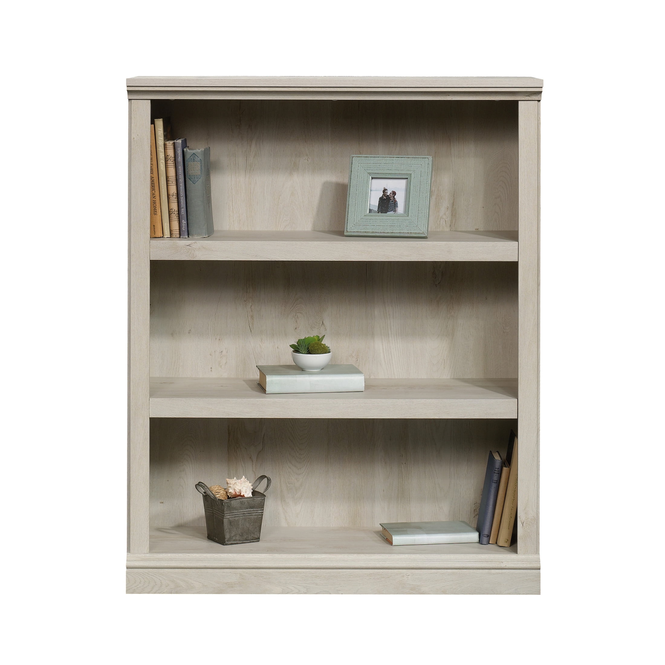 Sauder 3-Shelf Bookcase, Chalked Chestnut Finish - Image 10