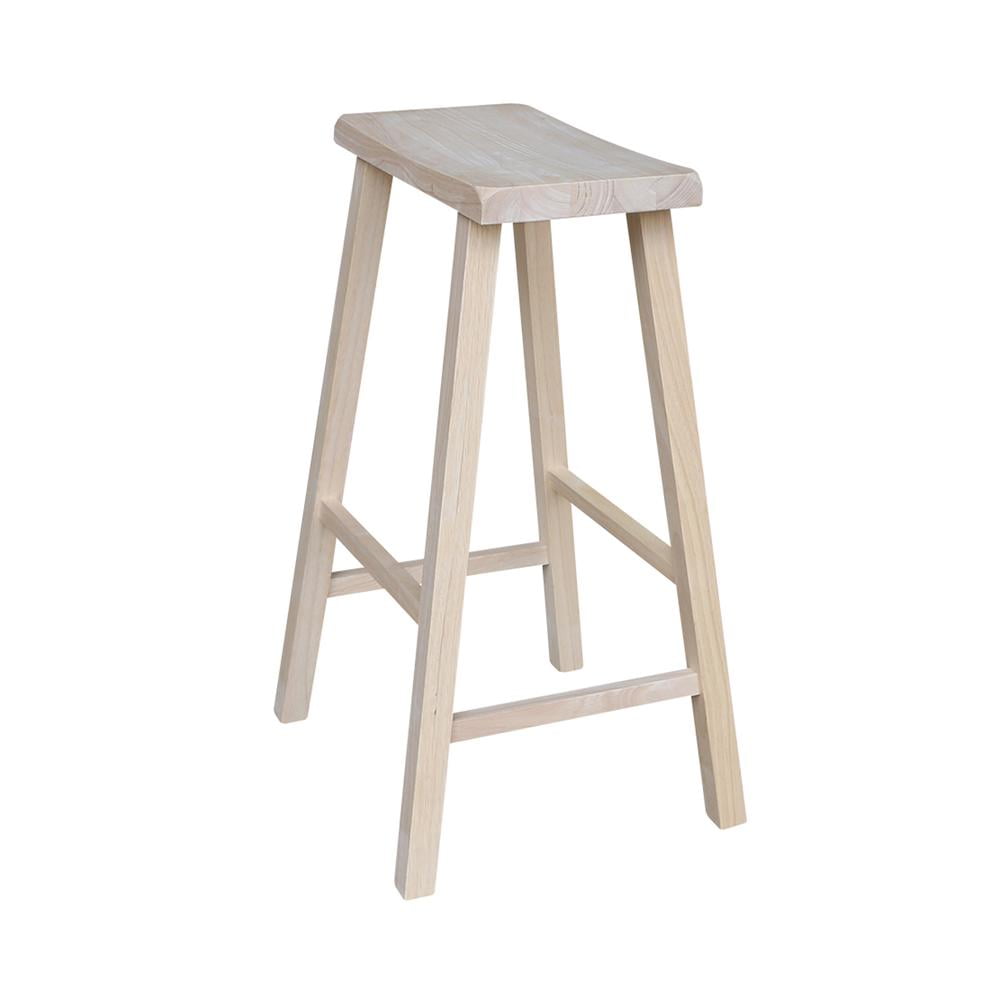 International Concepts Wood Saddle Seat Stool - 29" Seat Height - Unfinished - Image 3