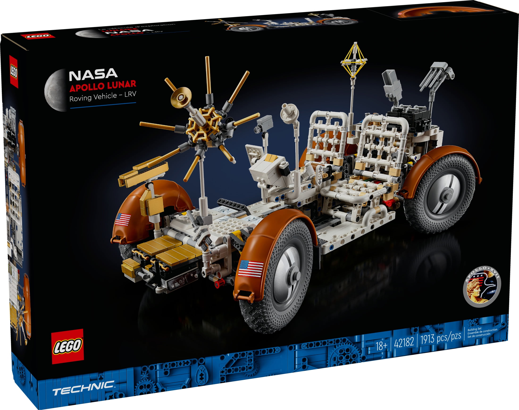 LEGO Technic NASA Apollo Lunar Roving Vehicle – LRV, Space Rover NASA Model for Adults, Buildable Space Set with Details, Collectible Outer Space Gift for Science Fans, 42182 - Image 2