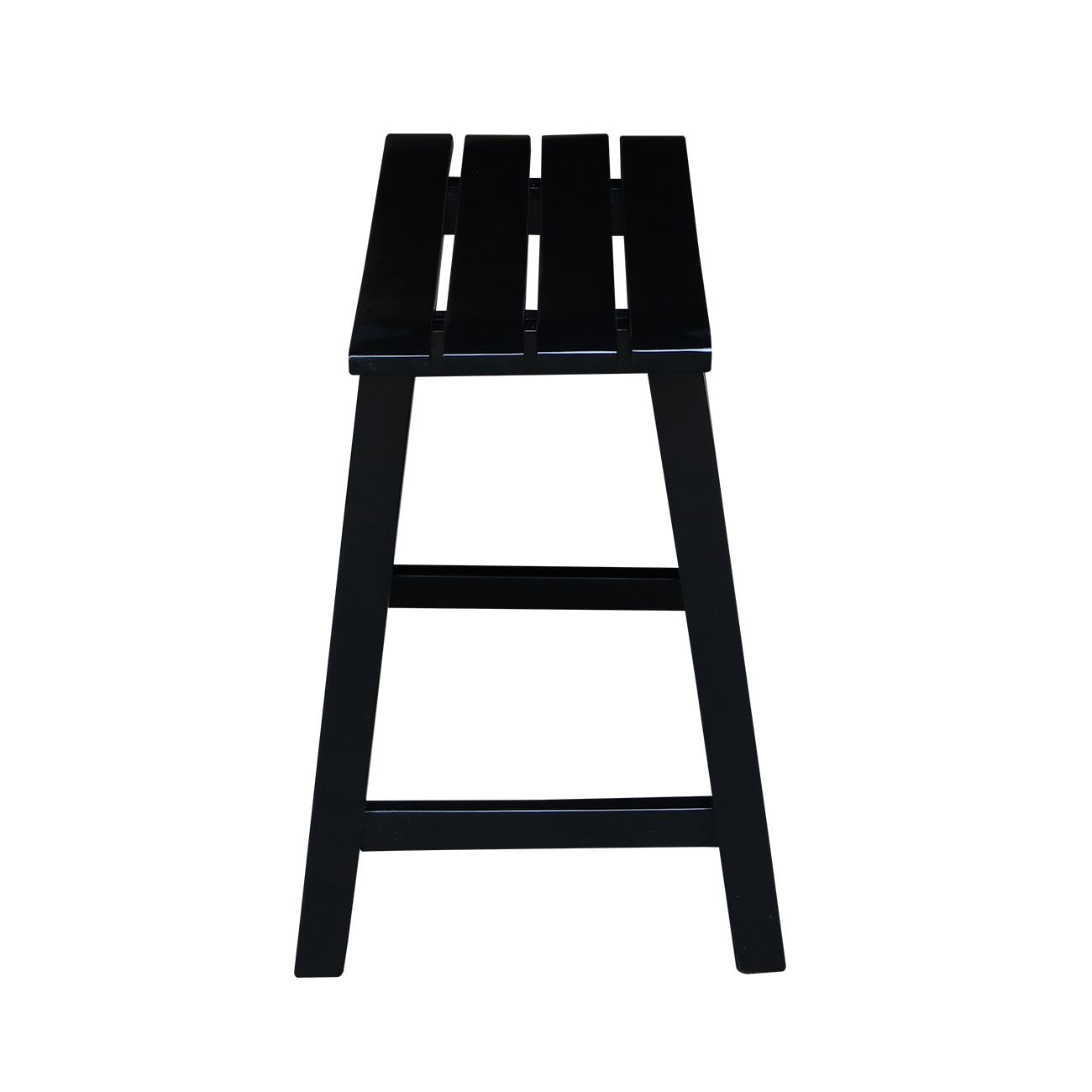 International Concepts Wood Kitch & Dining Slat Seat Stool in Espresso - Image 2