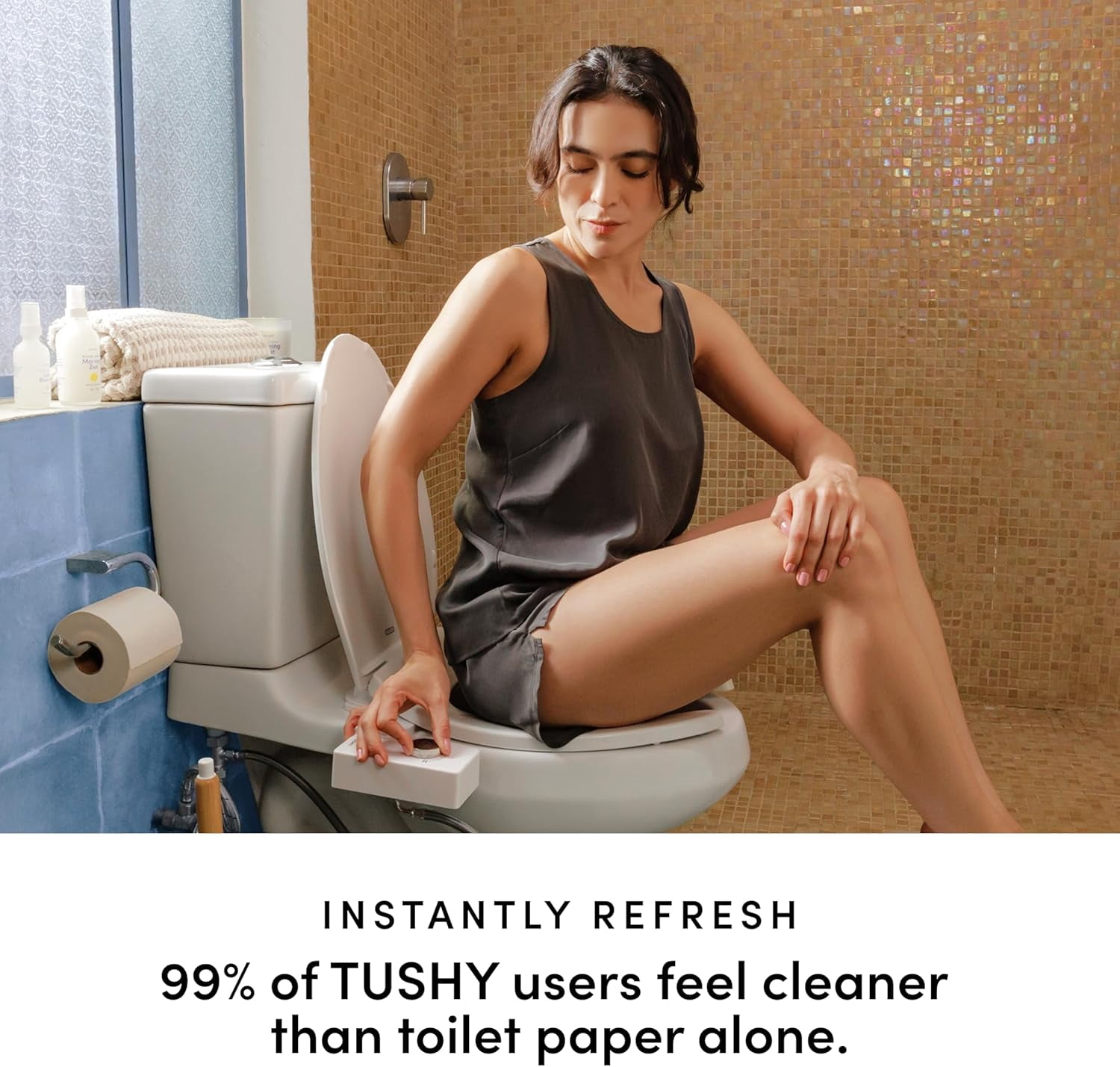 TUSHY Classic 3.0 Bidet Toilet Seat Attachment - Adjustable Water Cleaning Pressure - Brushed Nickel Knob - Image 8
