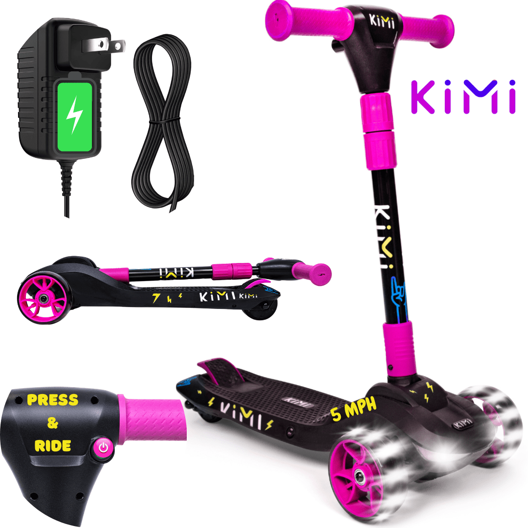 KIMI 3-Wheel Compact Electric Scooter for Children Ages 3-9, LED Safety Lights, 5MPH, 10-Mile Range - Image 3